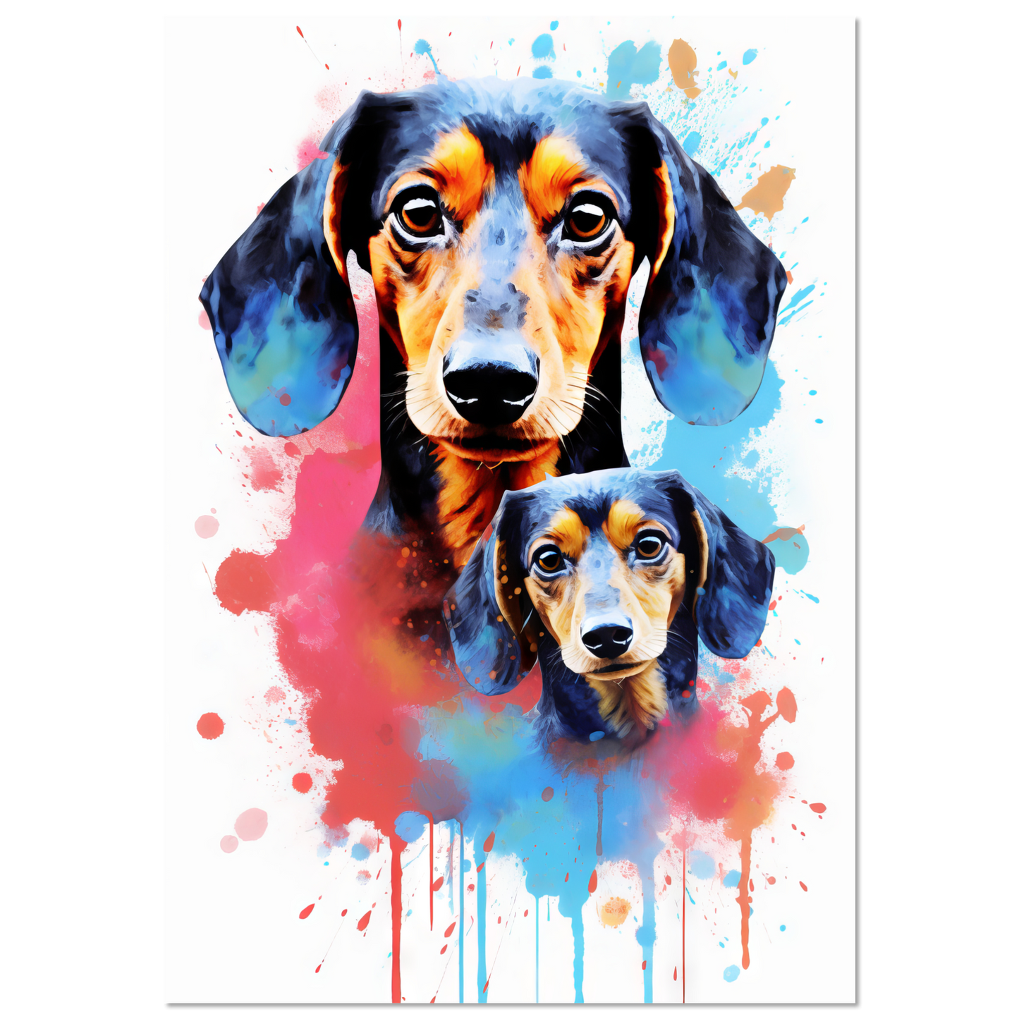 Hund Dackel Pop-Art (DOG148)