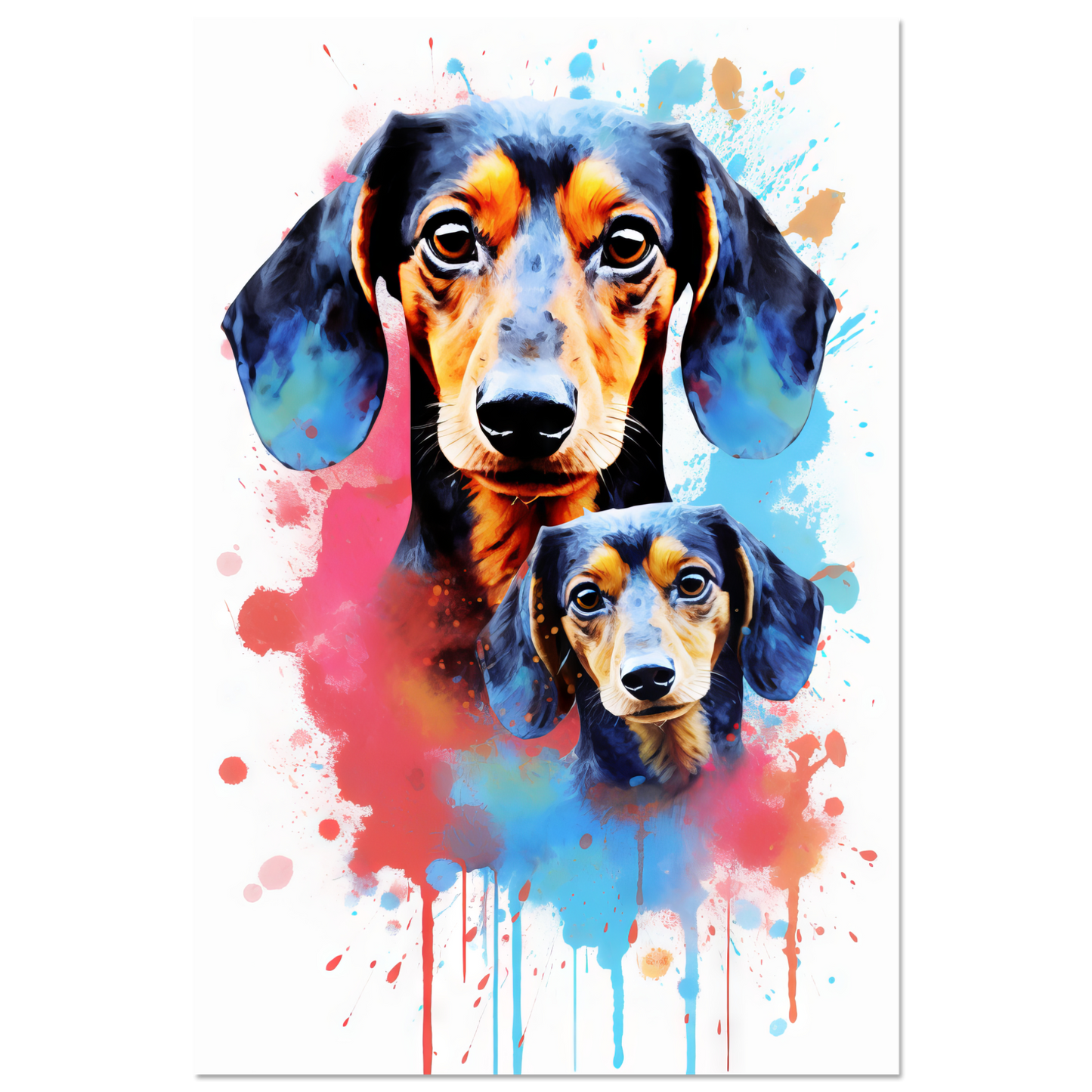 Hund Dackel Pop-Art (DOG148)