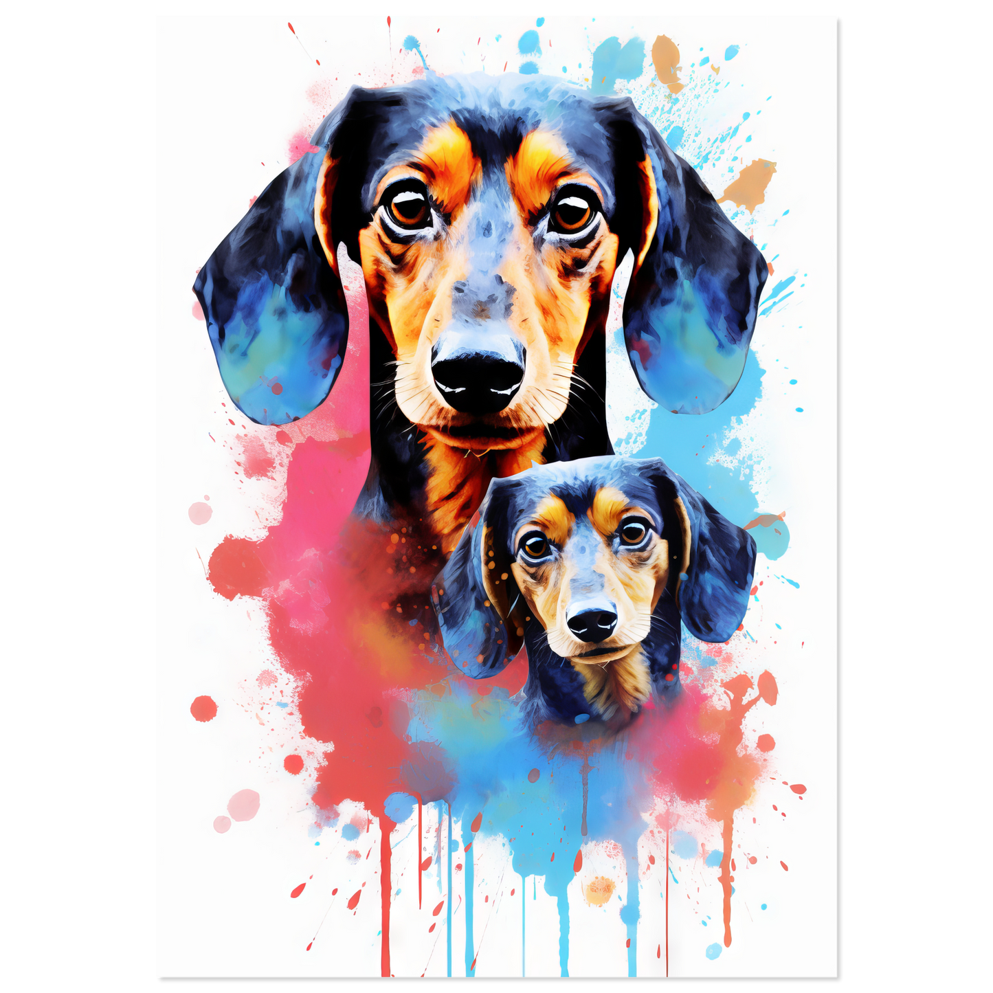 Hund Dackel Pop-Art (DOG148)