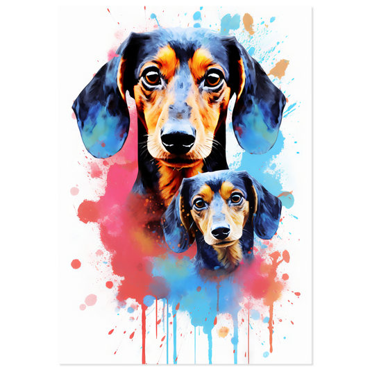 Hund Dackel Pop-Art (DOG148)