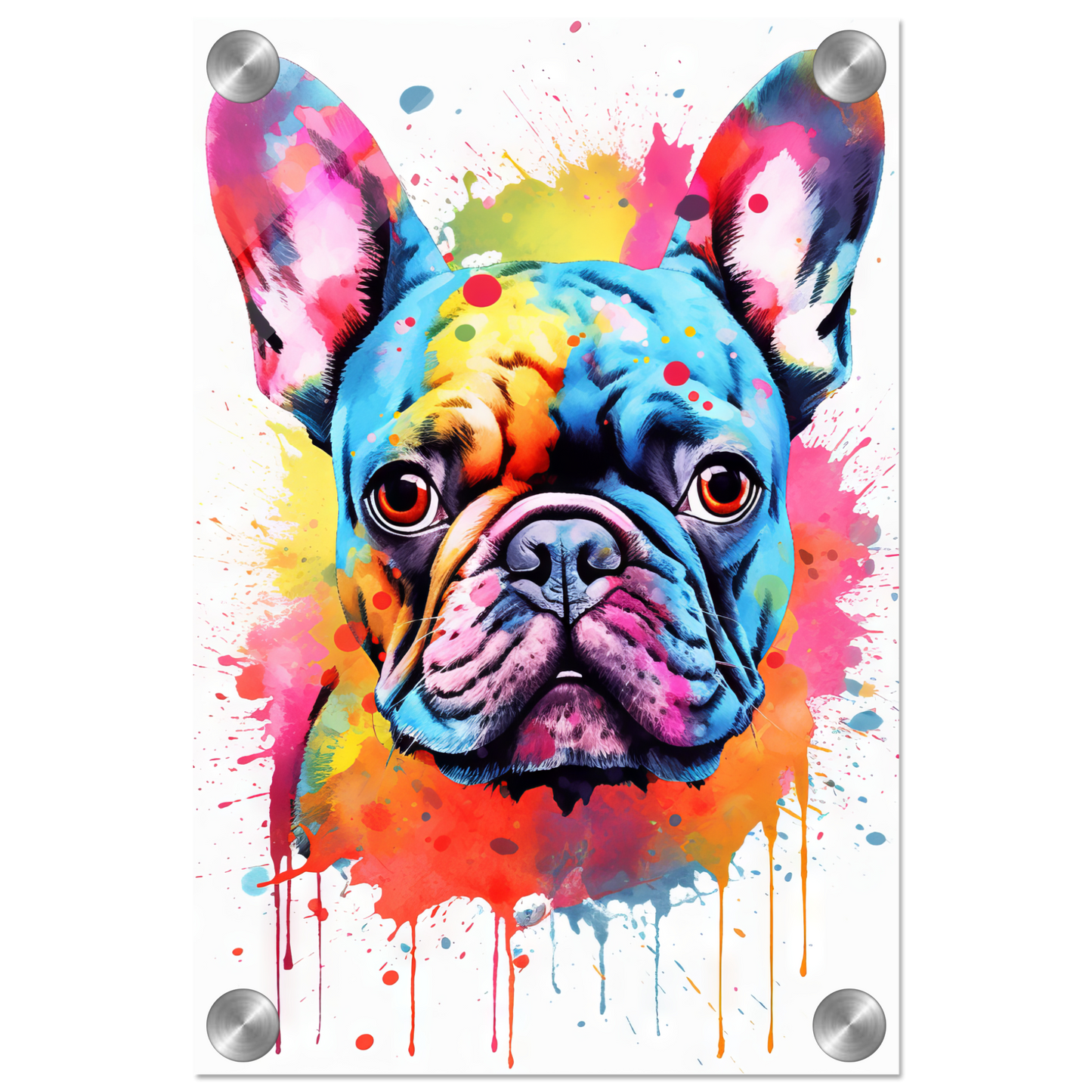 Hund Französische Bulldogge Pop-Art (DOG14)