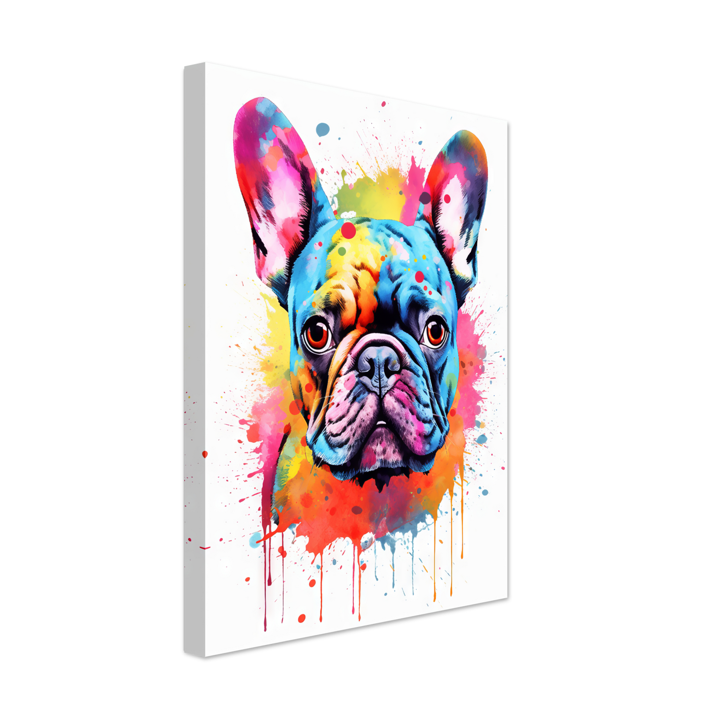 Hund Französische Bulldogge Pop-Art (DOG14)
