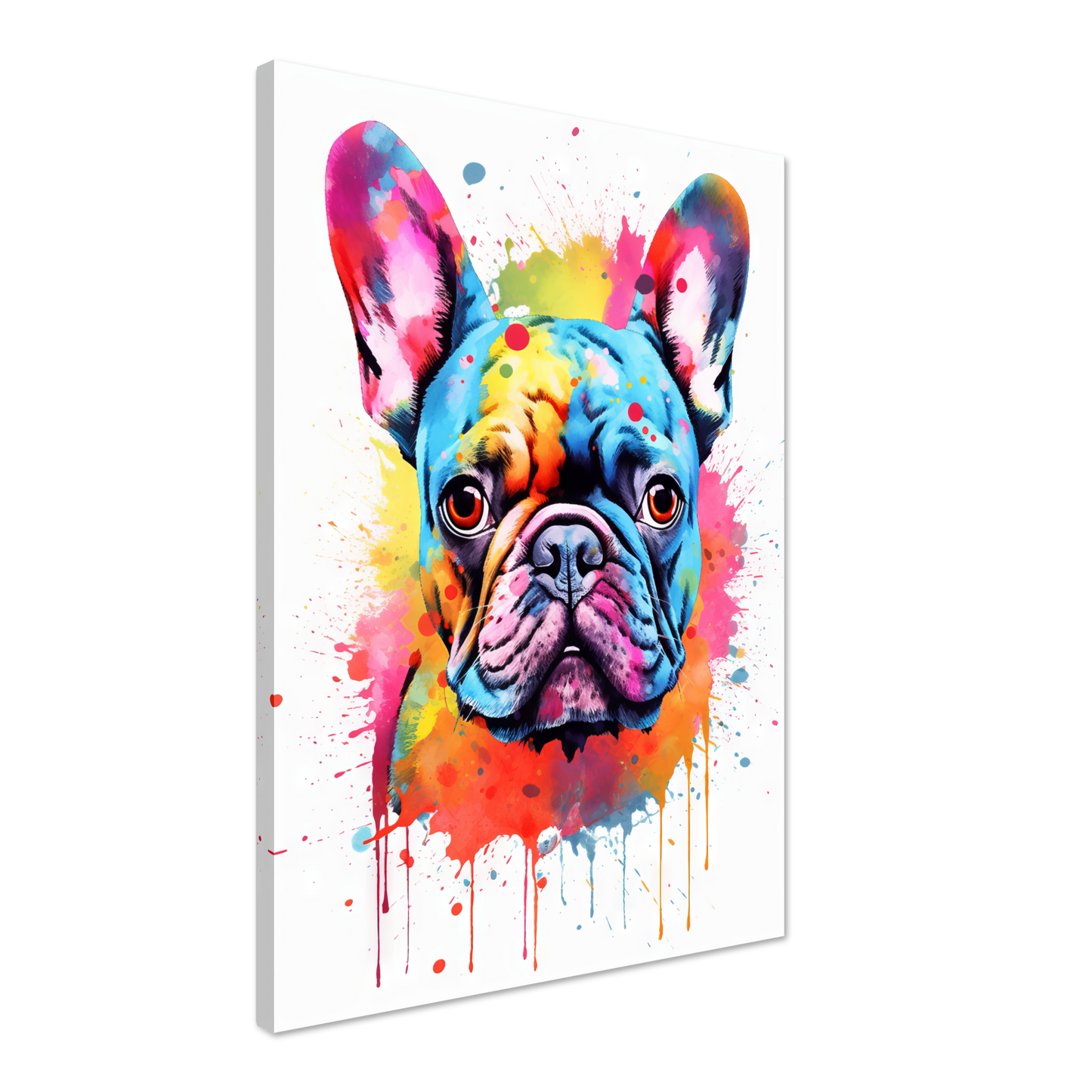Hund Französische Bulldogge Pop-Art (DOG14)