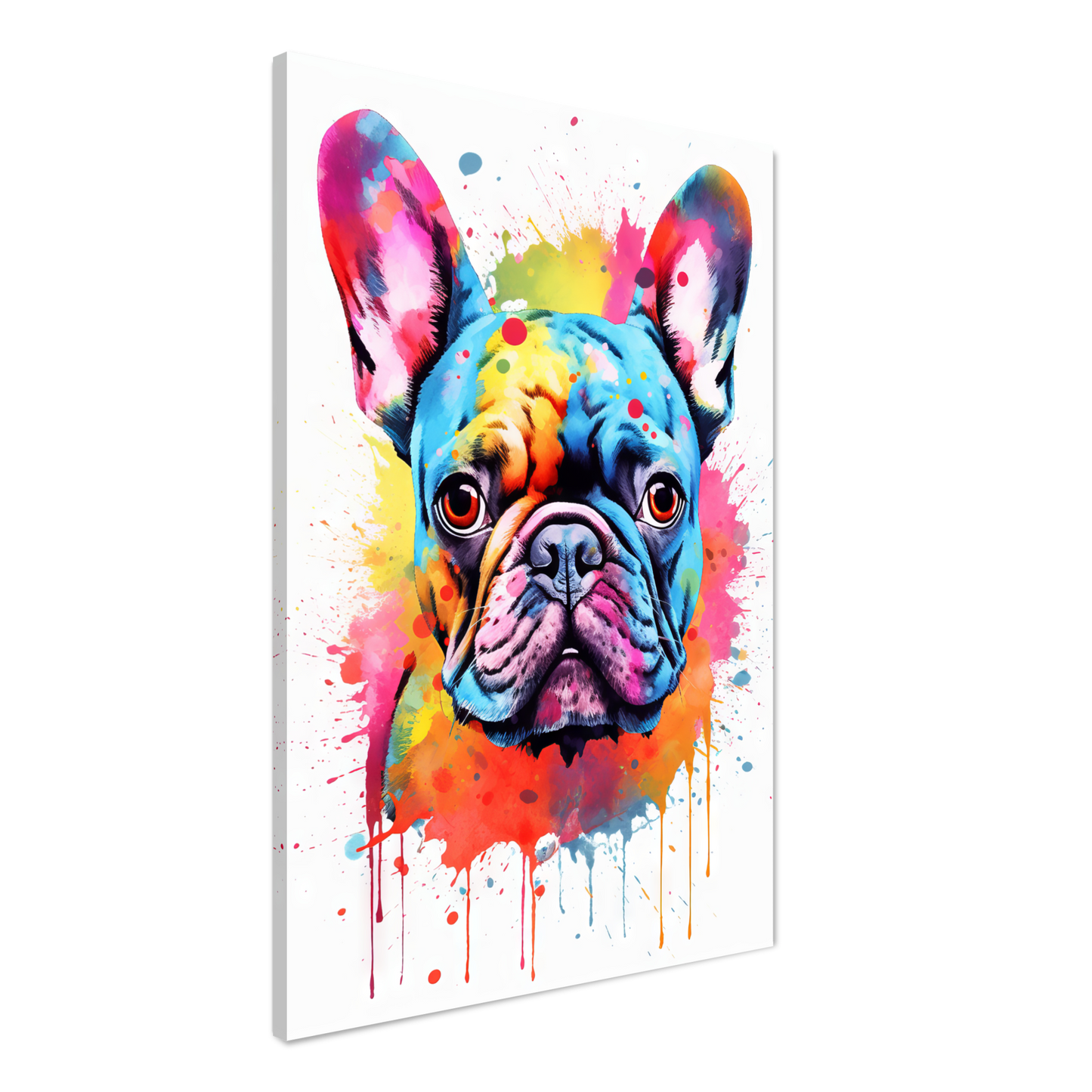 Hund Französische Bulldogge Pop-Art (DOG14)