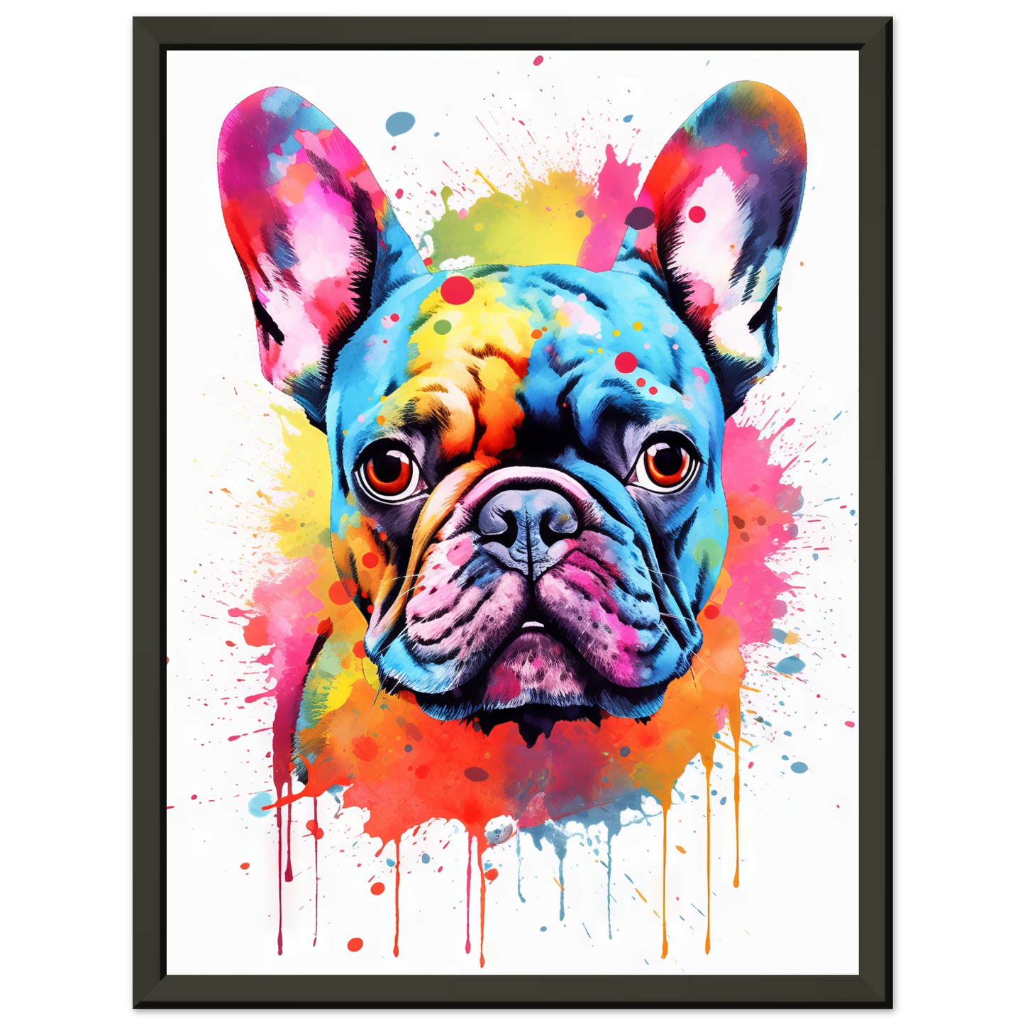 Hund Französische Bulldogge Pop-Art (DOG14)