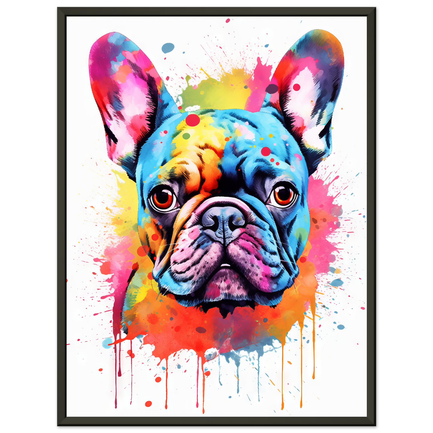 Hund Französische Bulldogge Pop-Art (DOG14)
