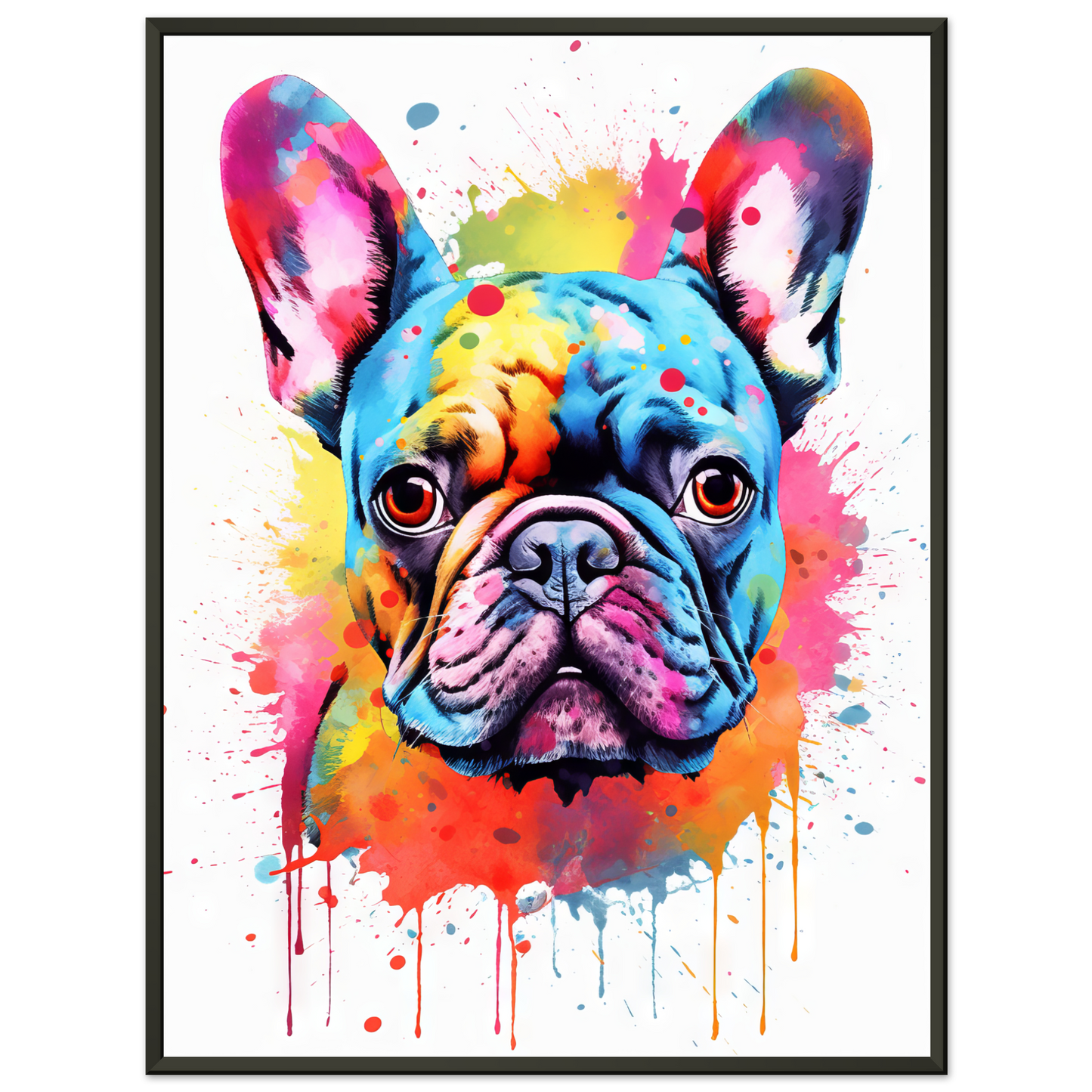 Hund Französische Bulldogge Pop-Art (DOG14)