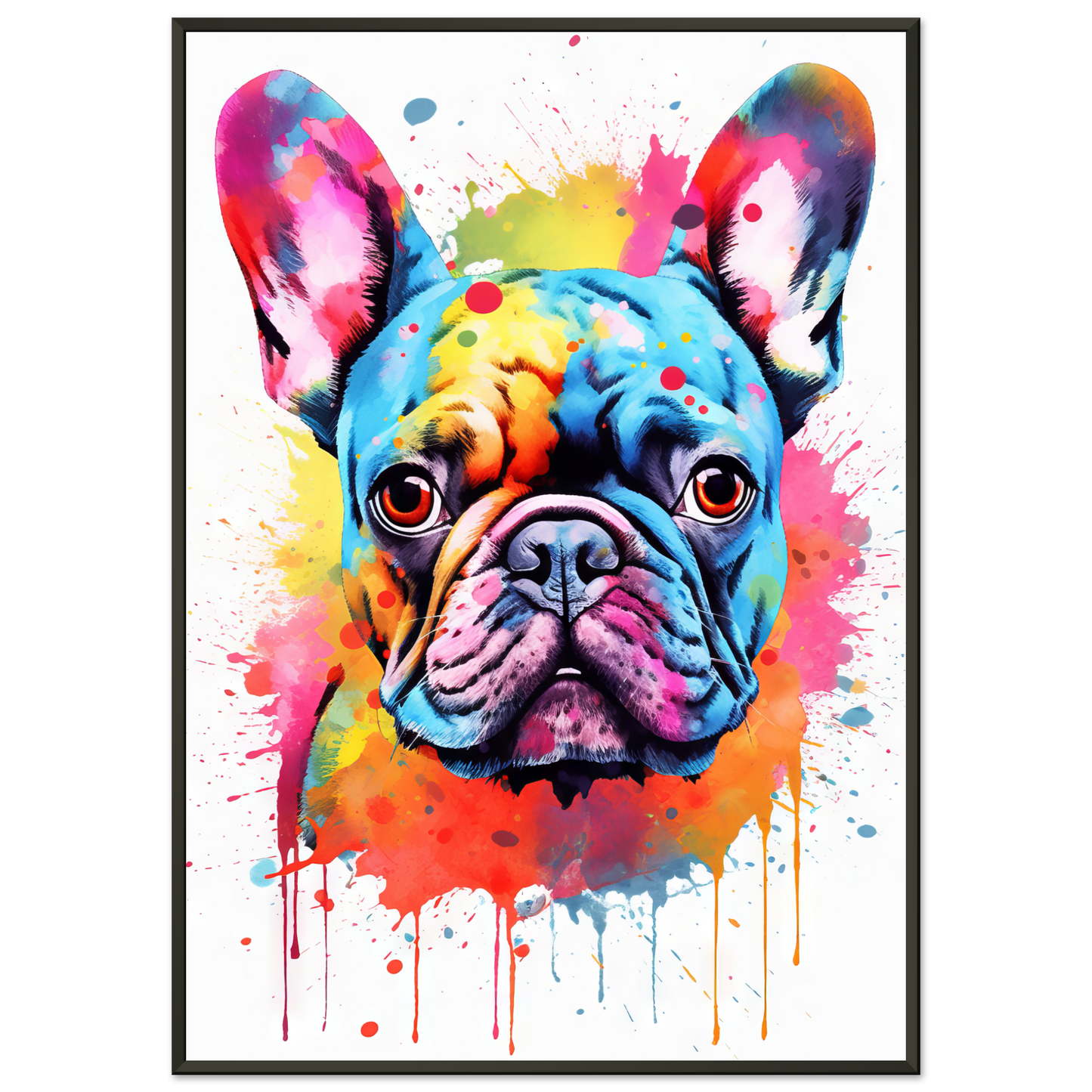 Hund Französische Bulldogge Pop-Art (DOG14)