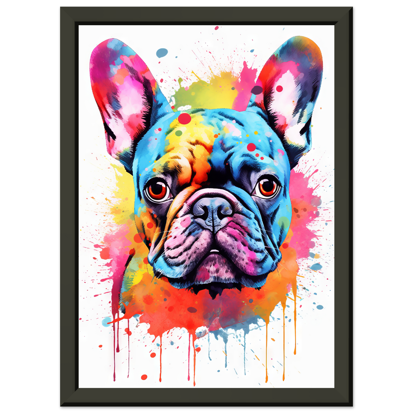 Hund Französische Bulldogge Pop-Art (DOG14)
