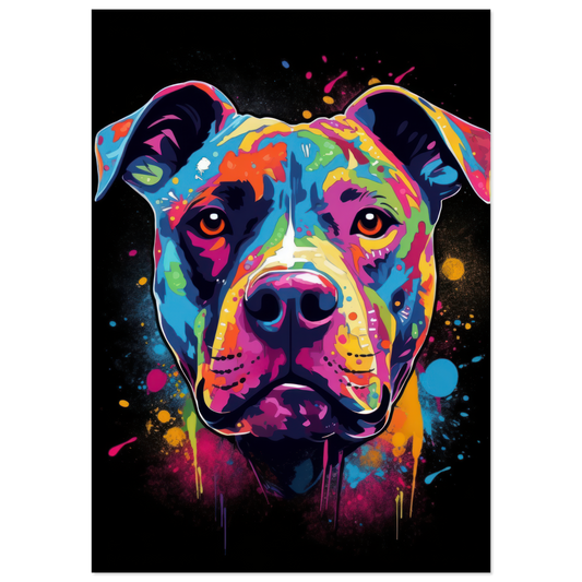 American Staffordshire Terrier Pop-Art (DOG157)