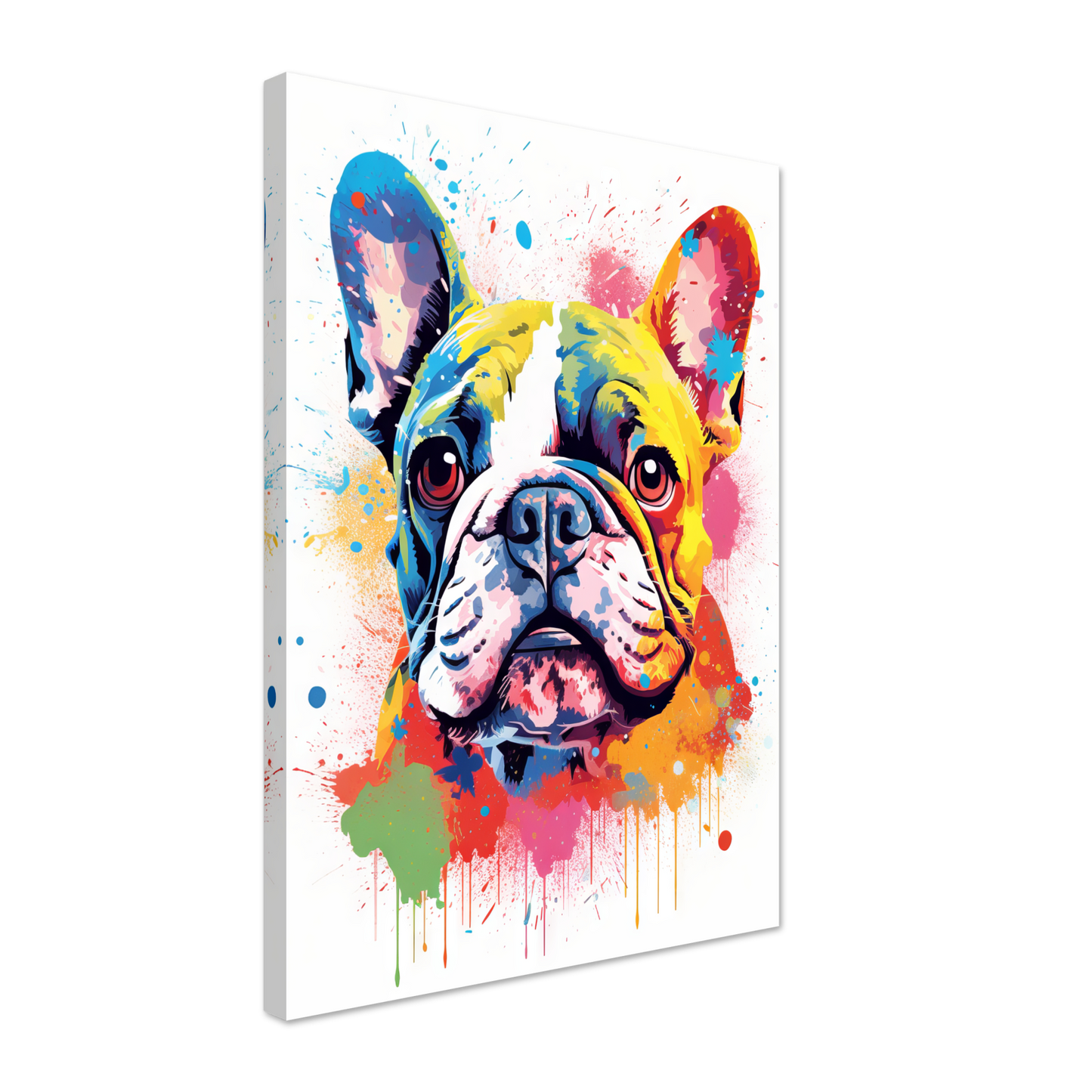 Hund Französische Bulldogge Pop-Art (DOG15)