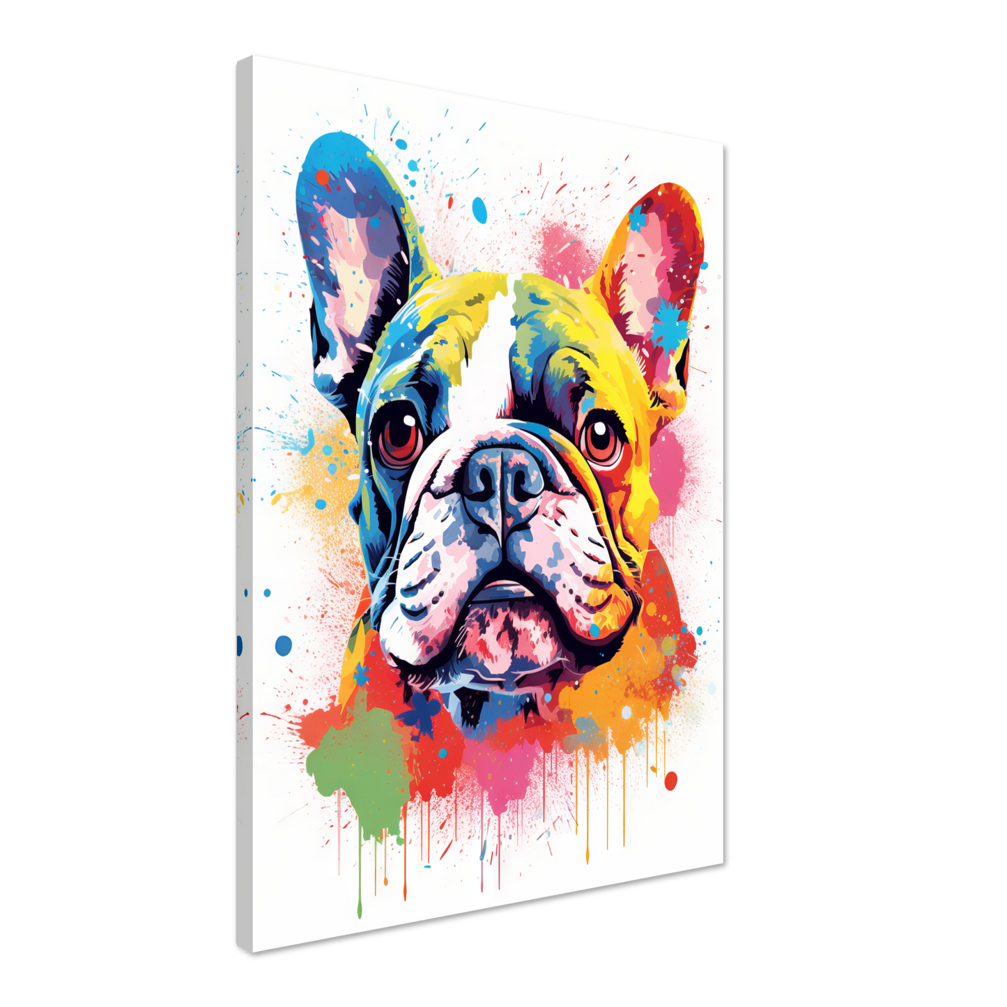 Hund Französische Bulldogge Pop-Art (DOG15)
