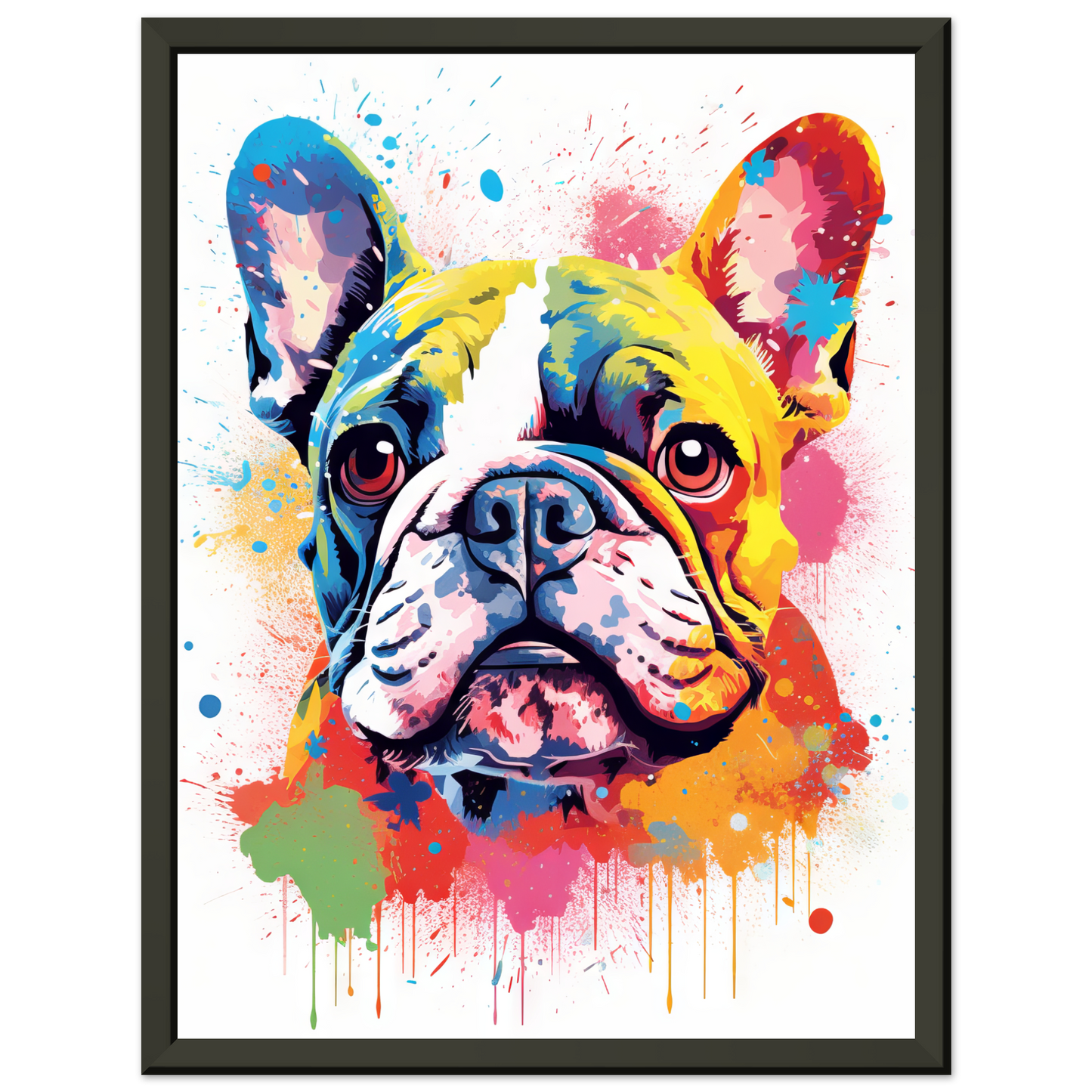 Hund Französische Bulldogge Pop-Art (DOG15)