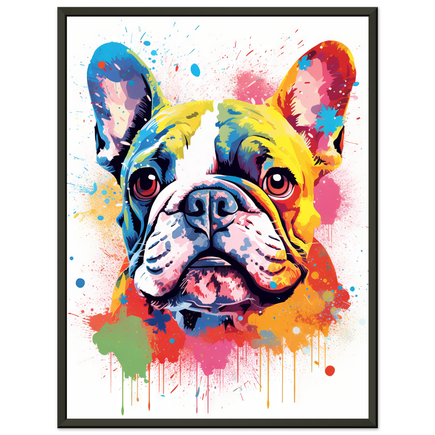 Hund Französische Bulldogge Pop-Art (DOG15)