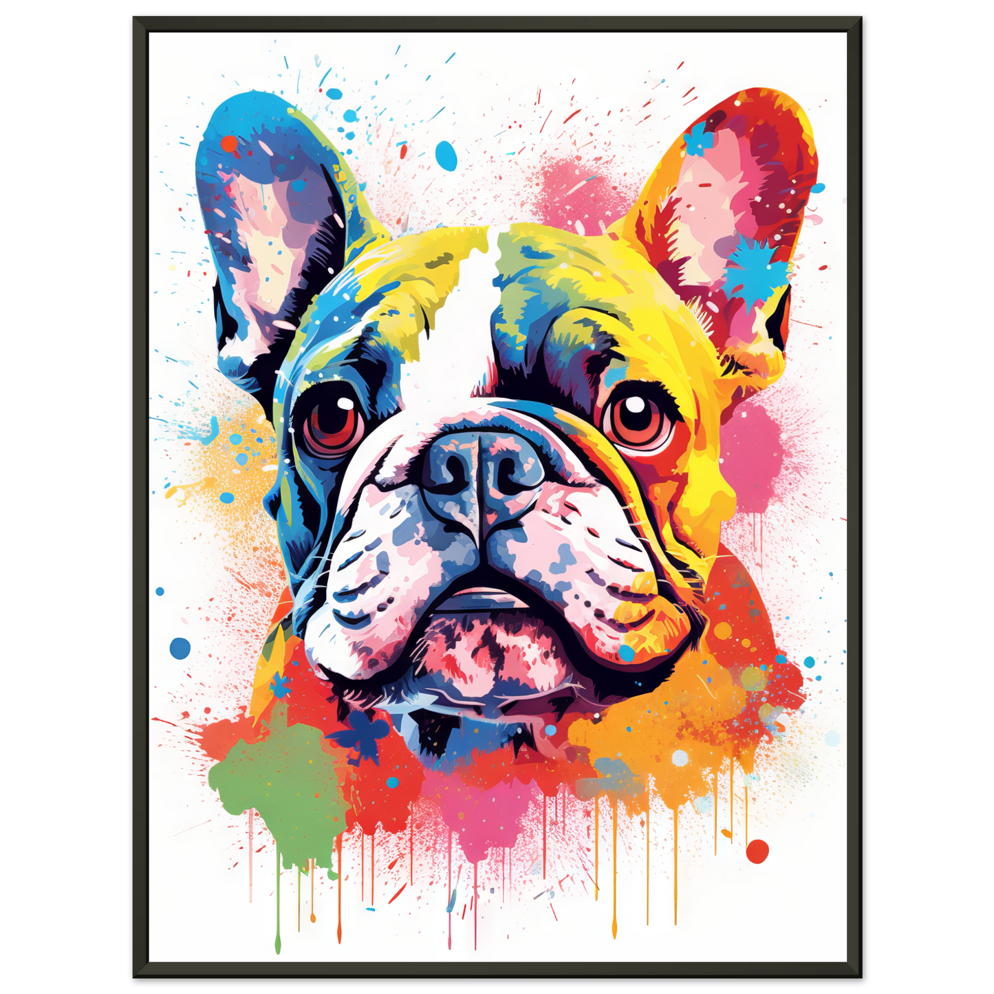 Hund Französische Bulldogge Pop-Art (DOG15)