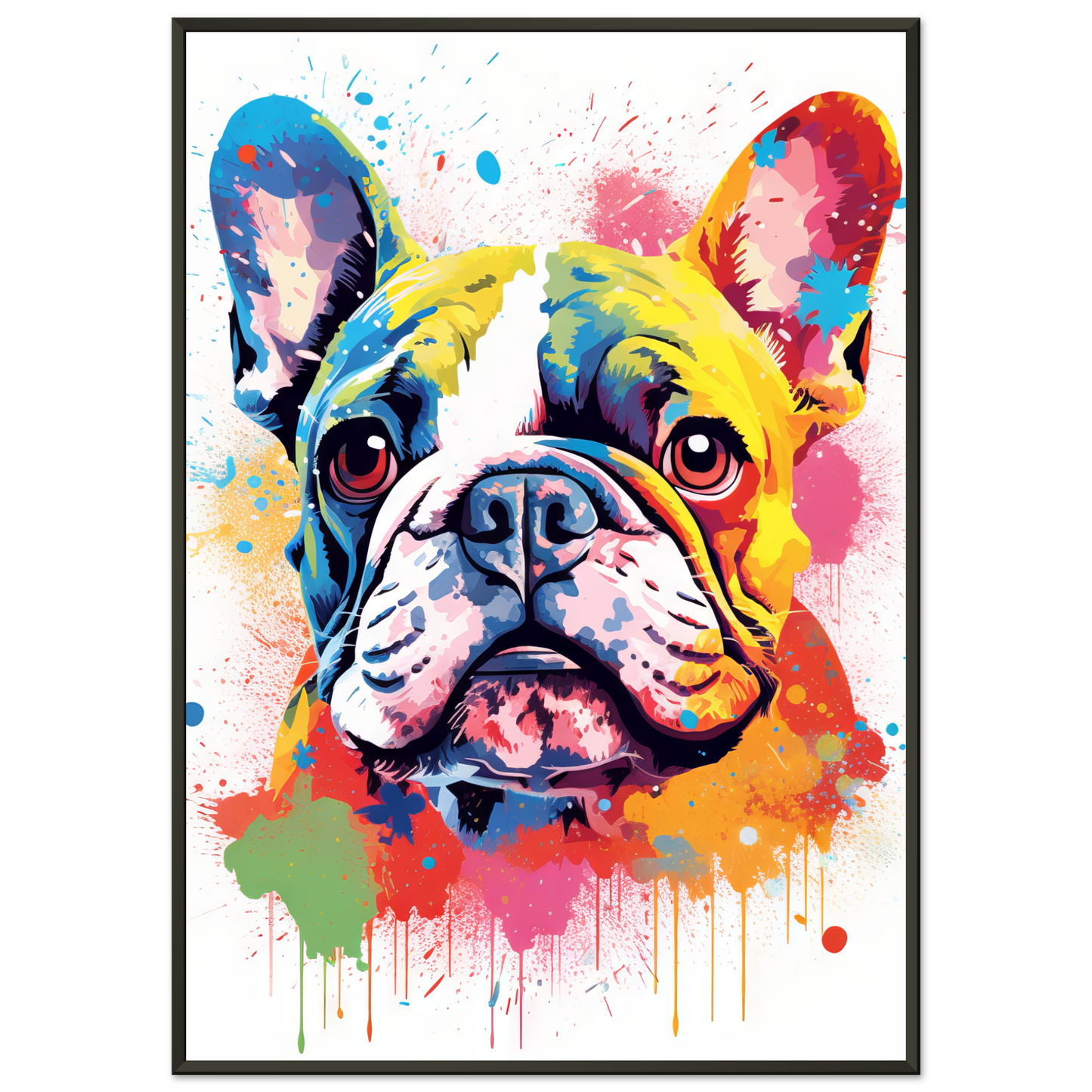 Hund Französische Bulldogge Pop-Art (DOG15)