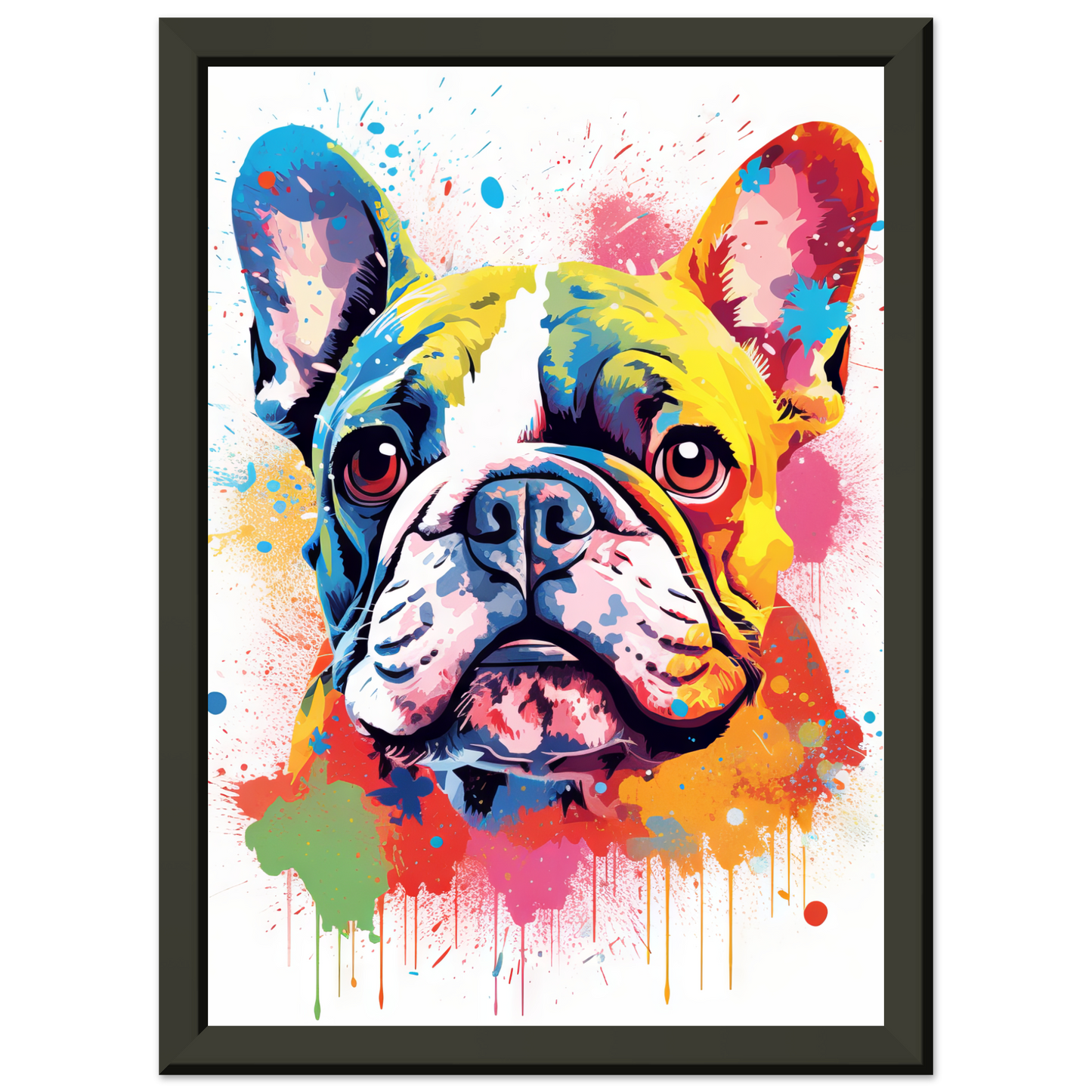Hund Französische Bulldogge Pop-Art (DOG15)