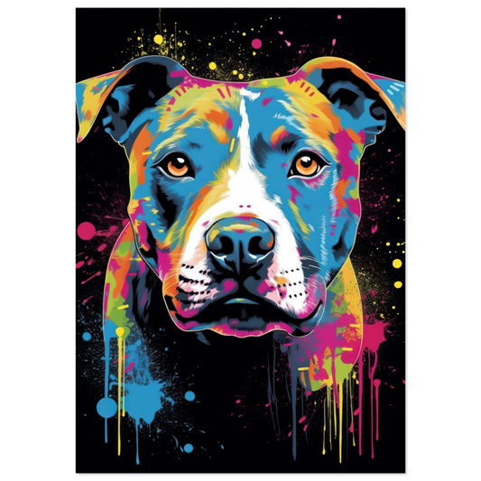 American Staffordshire Terrier Pop-Art (DOG160)