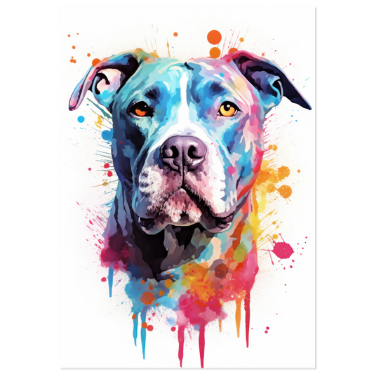 American Staffordshire Terrier Pop-Art (DOG161)
