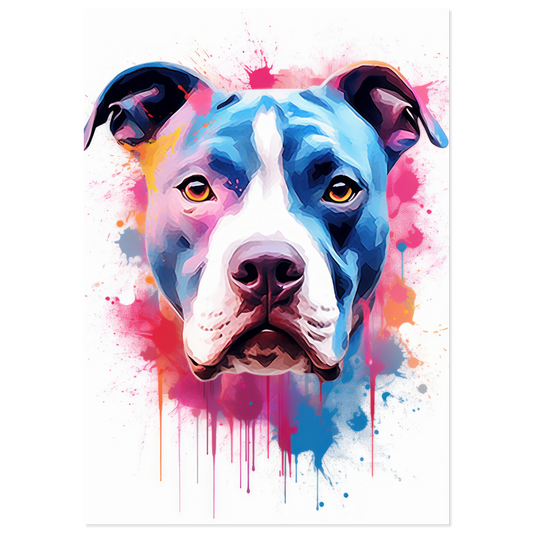 American Staffordshire Terrier Pop-Art (DOG162)