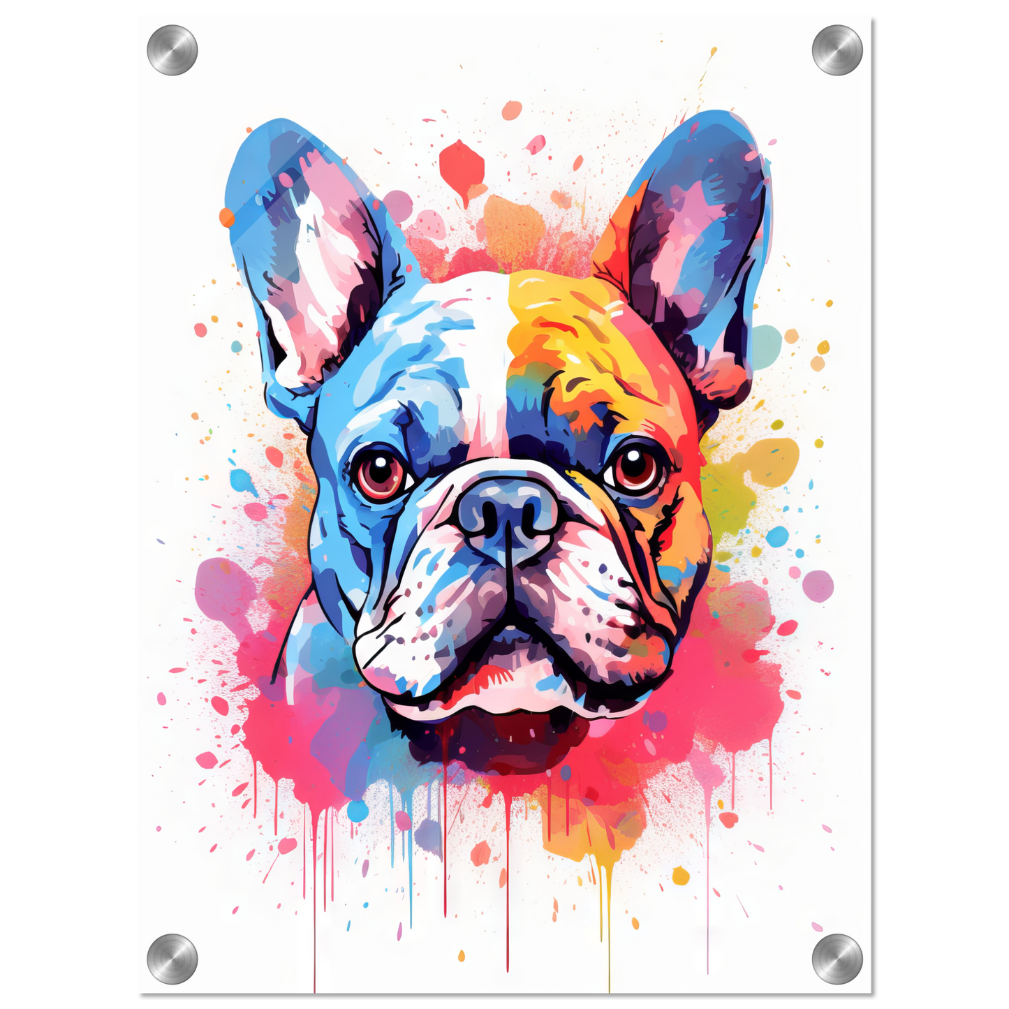 Hund Französische Bulldogge Pop-Art (DOG16)