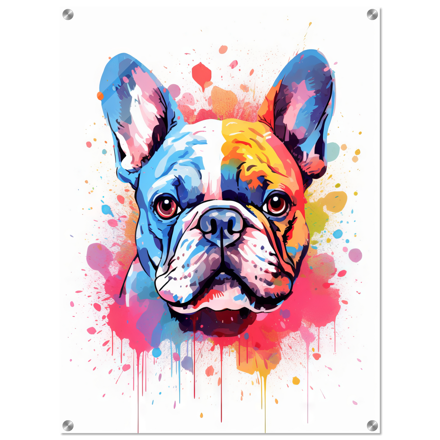 Hund Französische Bulldogge Pop-Art (DOG16)