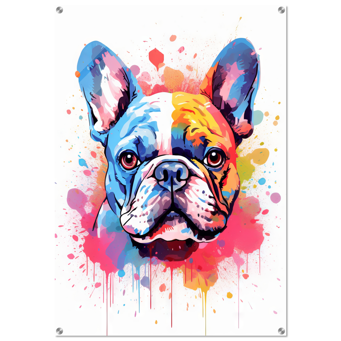 Hund Französische Bulldogge Pop-Art (DOG16)