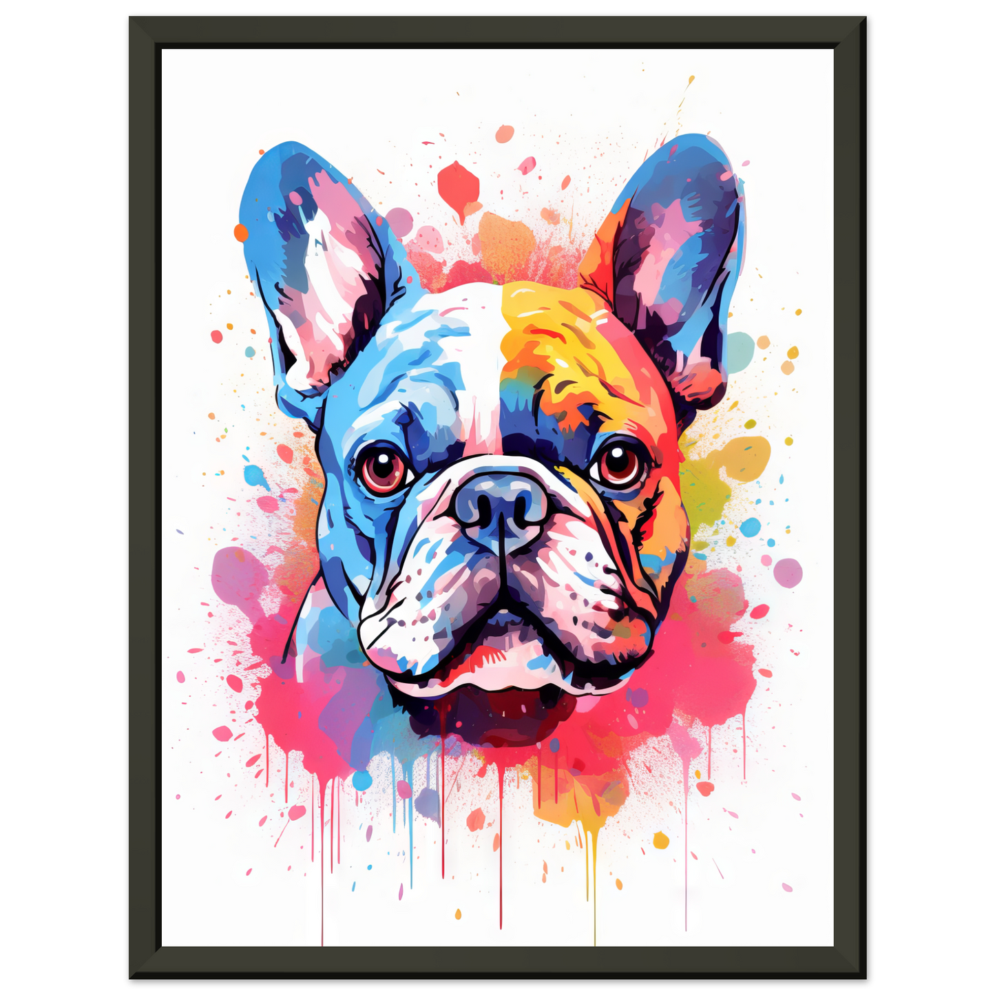 Hund Französische Bulldogge Pop-Art (DOG16)
