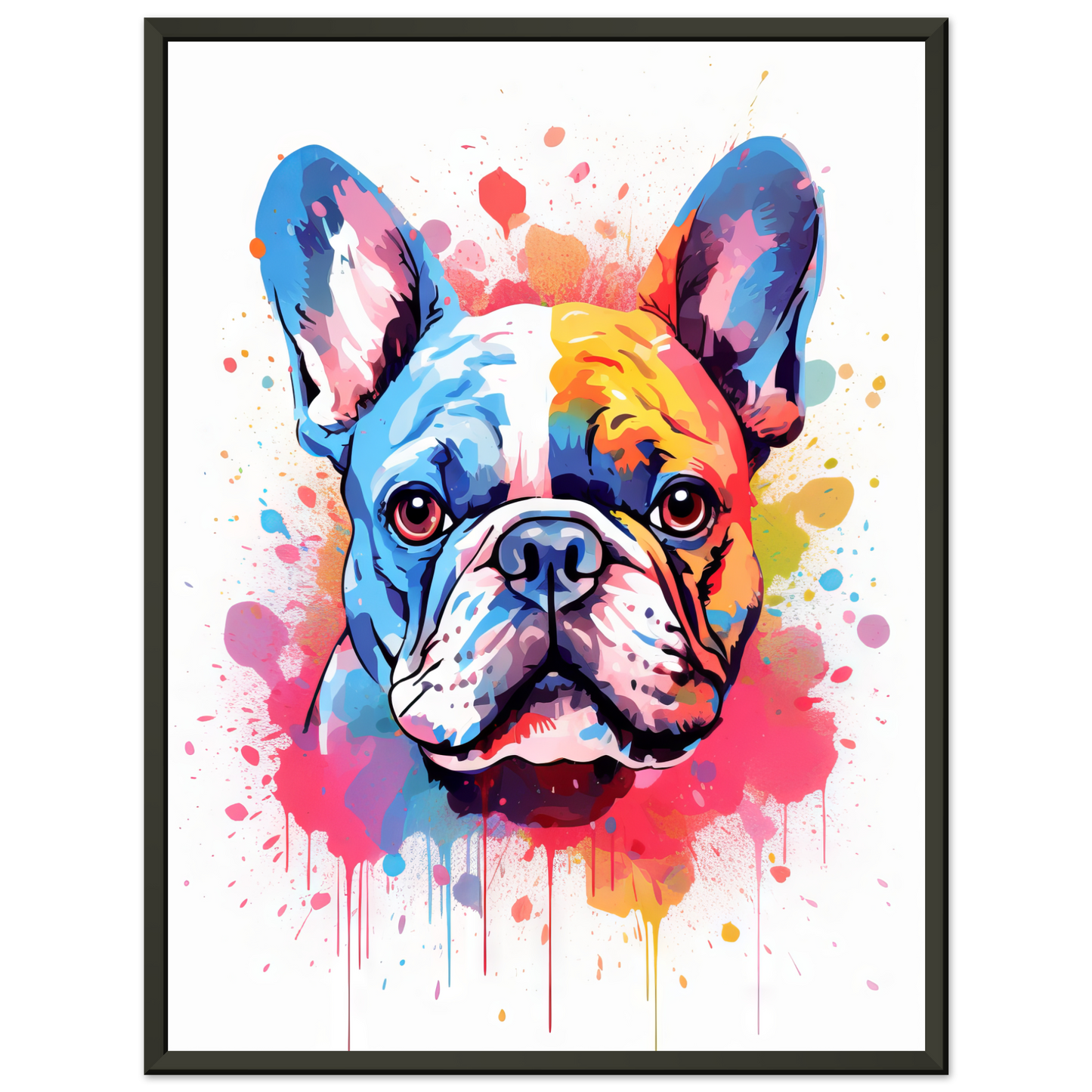 Hund Französische Bulldogge Pop-Art (DOG16)