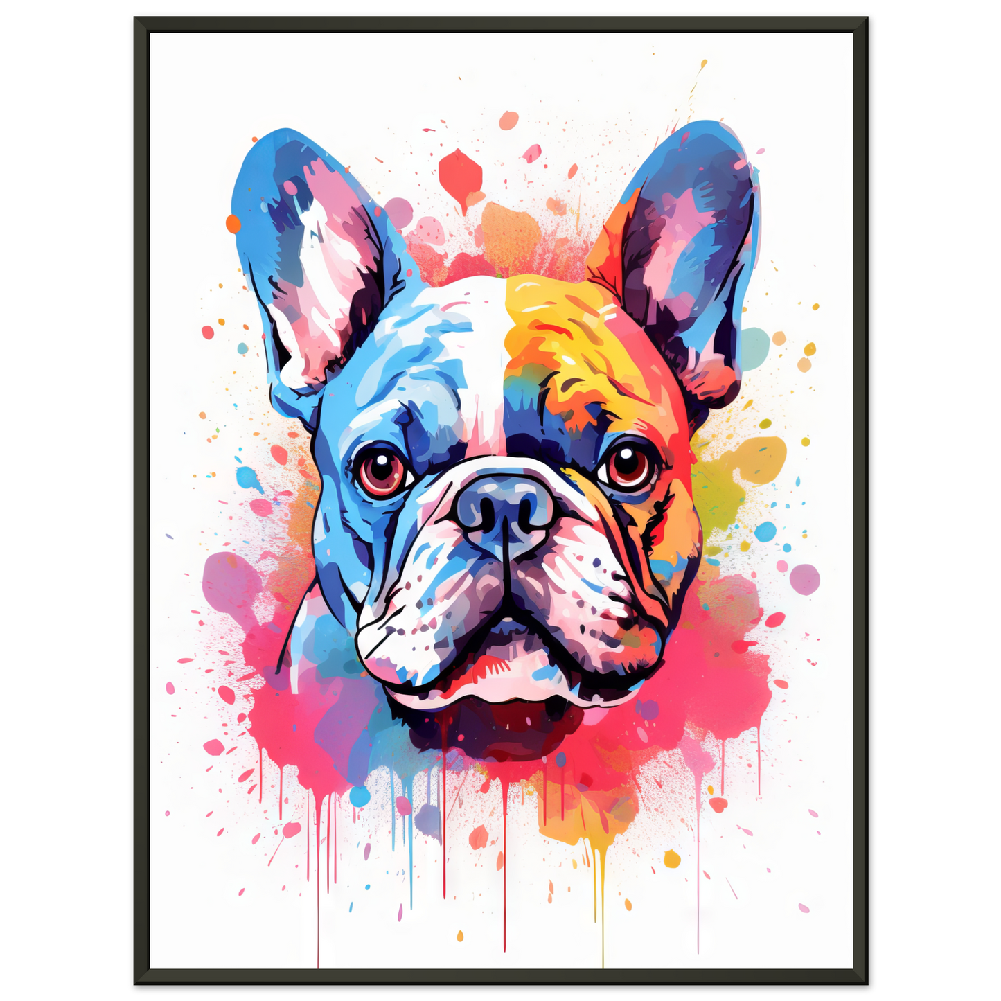 Hund Französische Bulldogge Pop-Art (DOG16)
