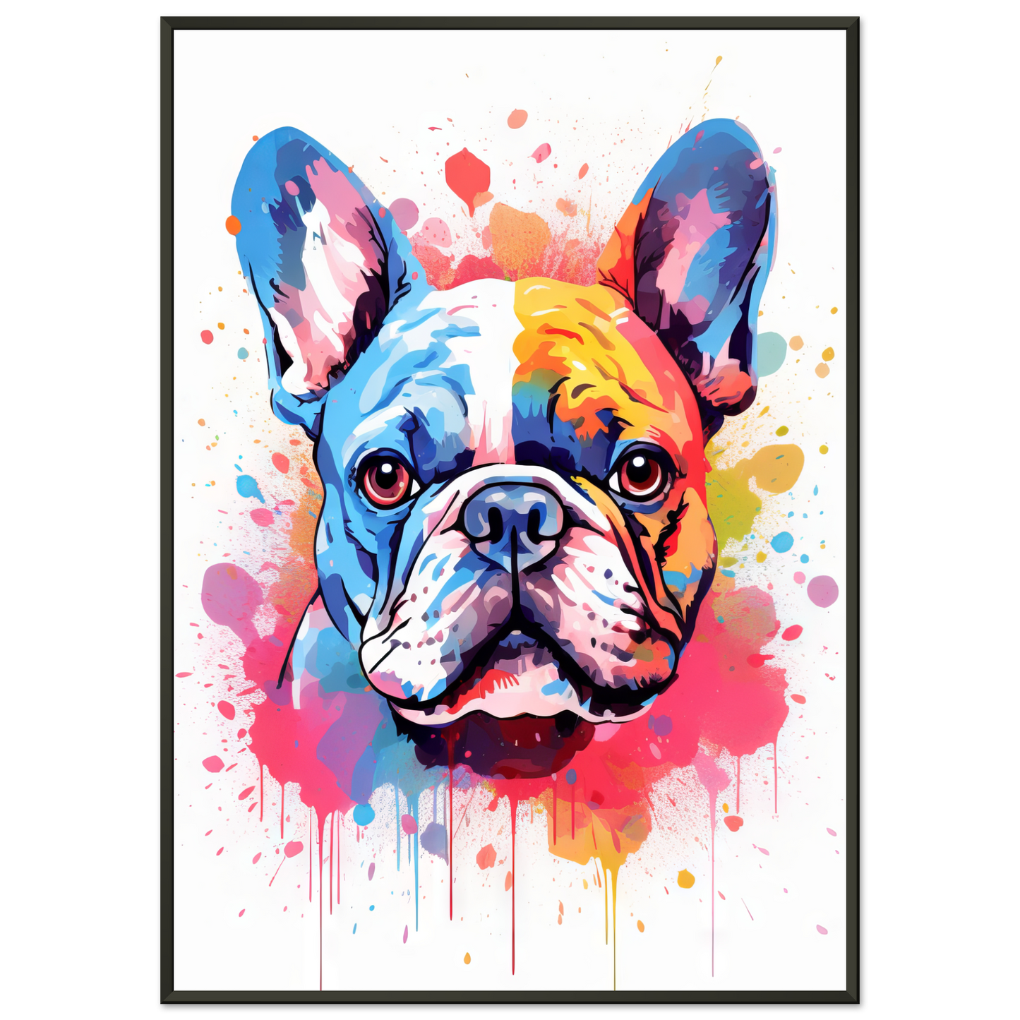 Hund Französische Bulldogge Pop-Art (DOG16)