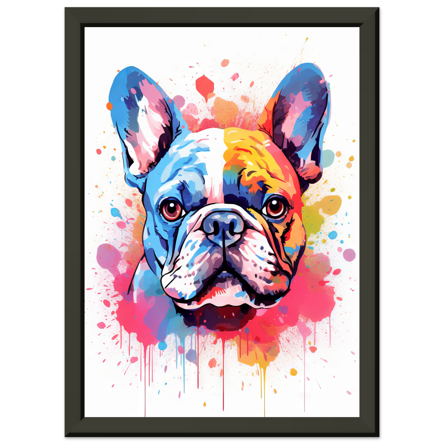 Hund Französische Bulldogge Pop-Art (DOG16)