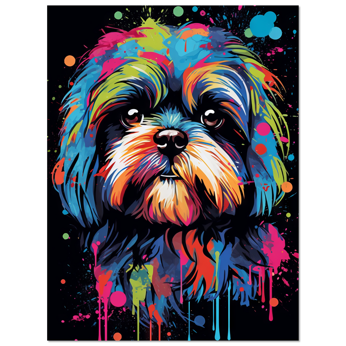Hund Shih Tzu Pop-Art (DOG17)