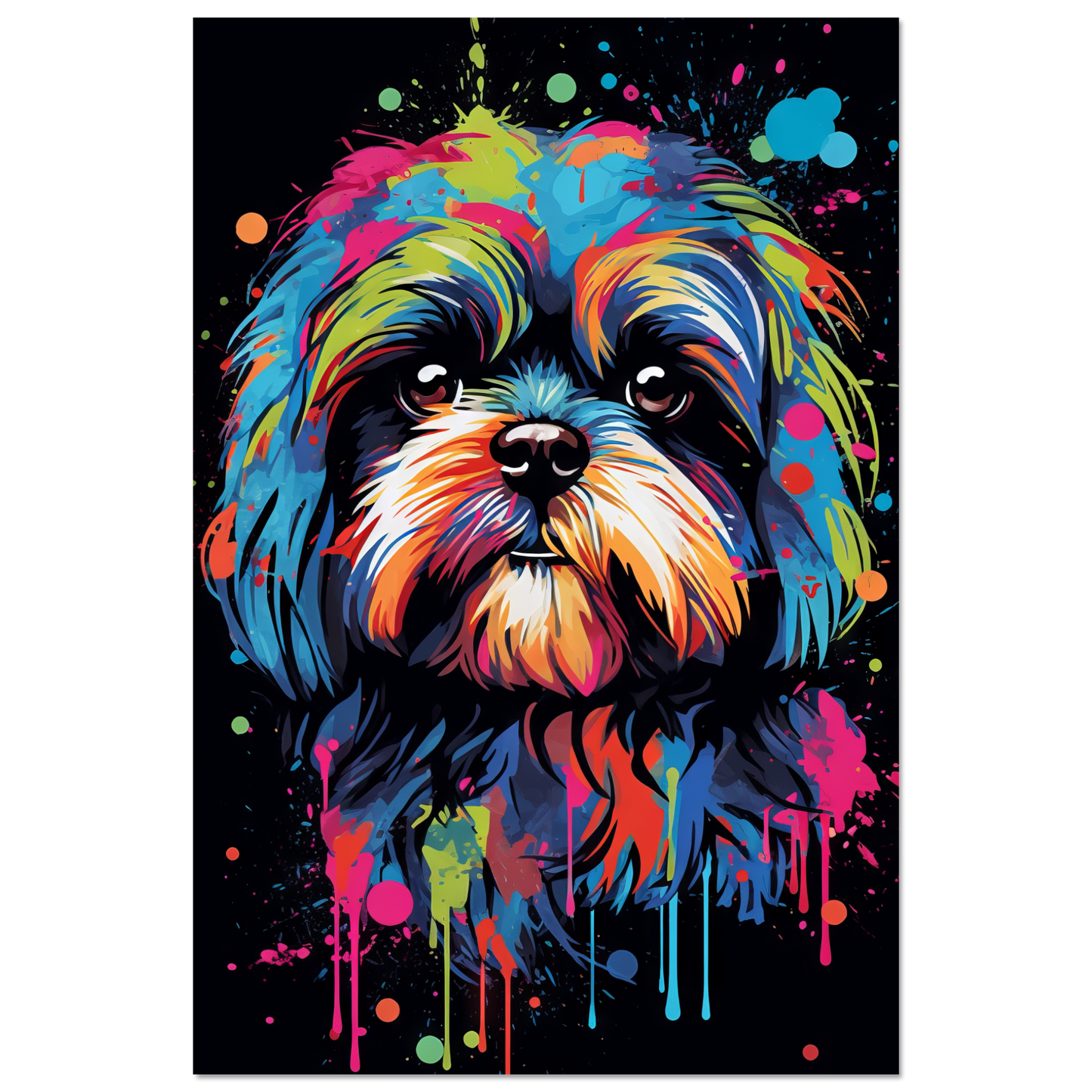 Hund Shih Tzu Pop-Art (DOG17)