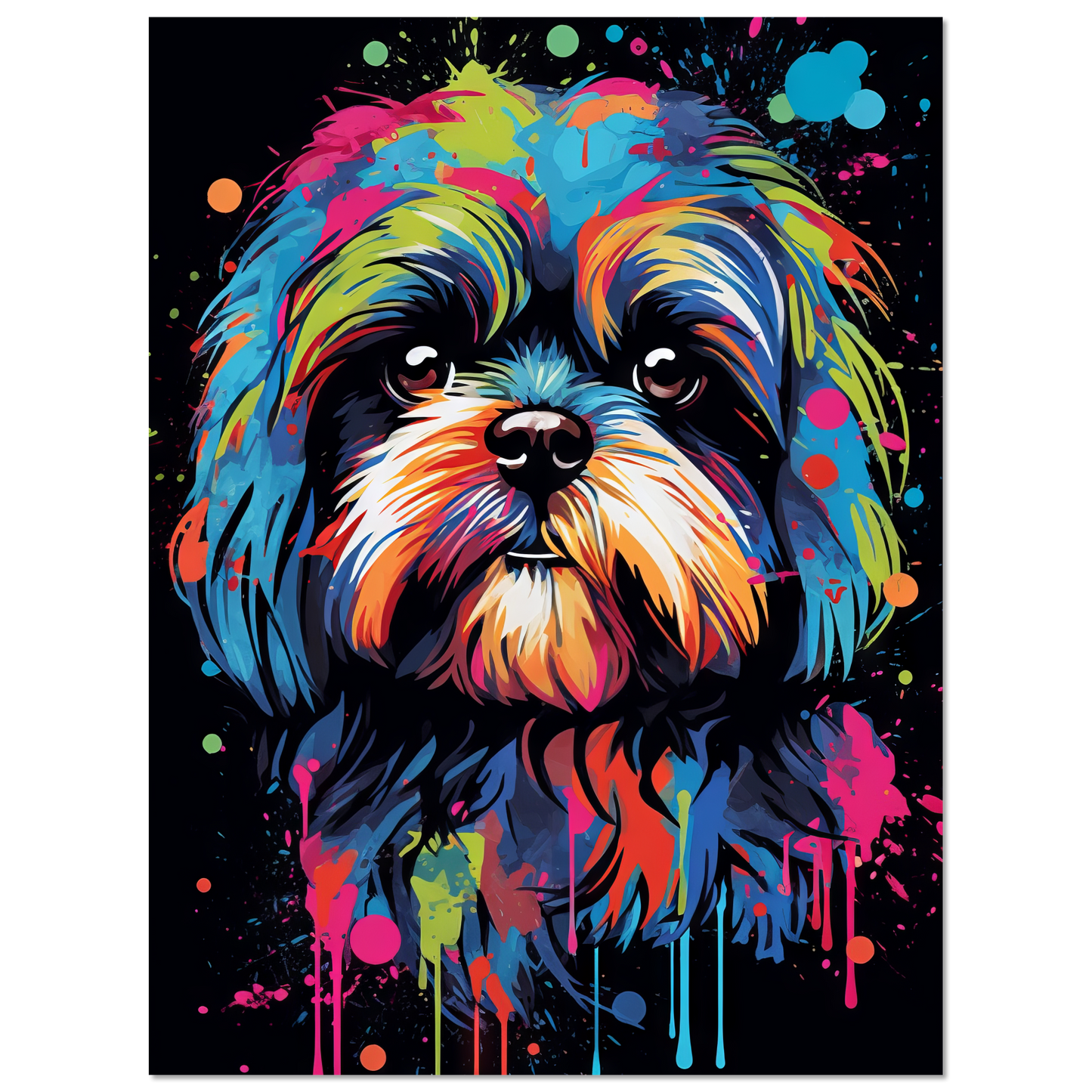 Hund Shih Tzu Pop-Art (DOG17)