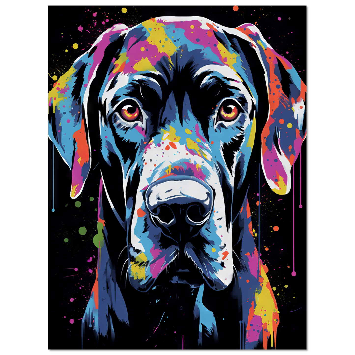 Hund Deutsche Dogge Pop-Art (DOG25)