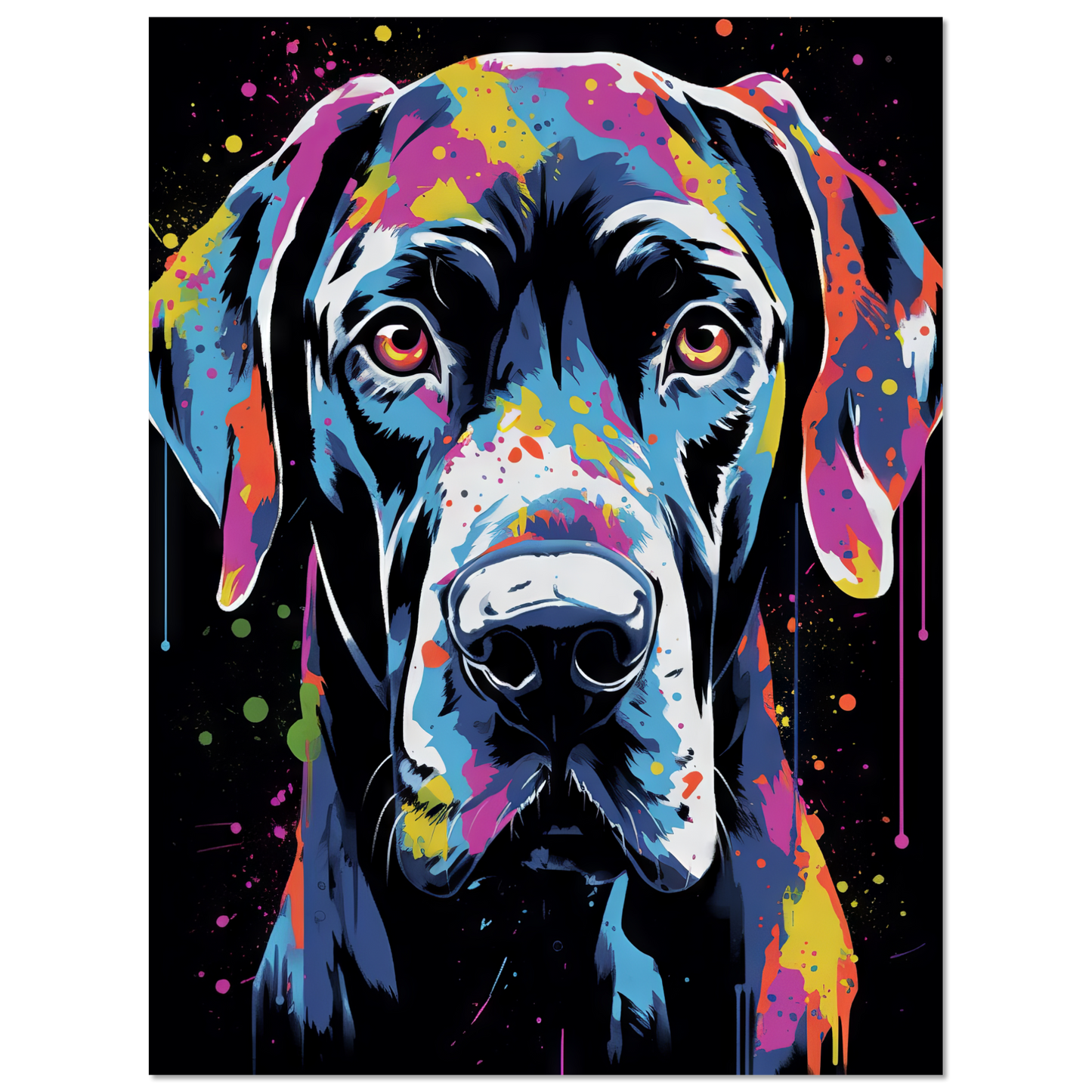 Hund Deutsche Dogge Pop-Art (DOG25)