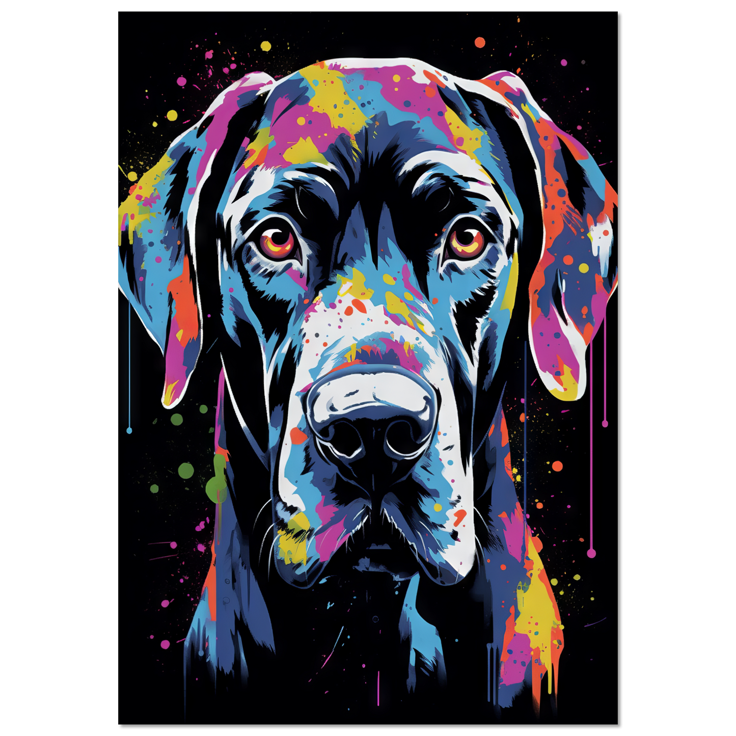 Hund Deutsche Dogge Pop-Art (DOG25)