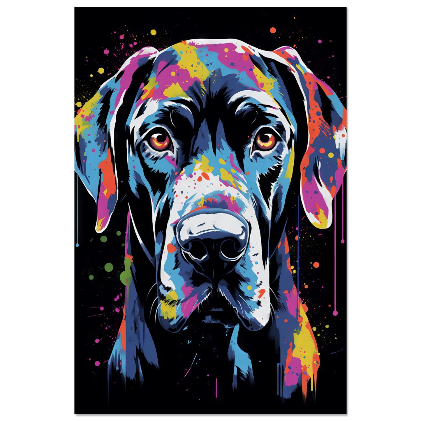 Hund Deutsche Dogge Pop-Art (DOG25)