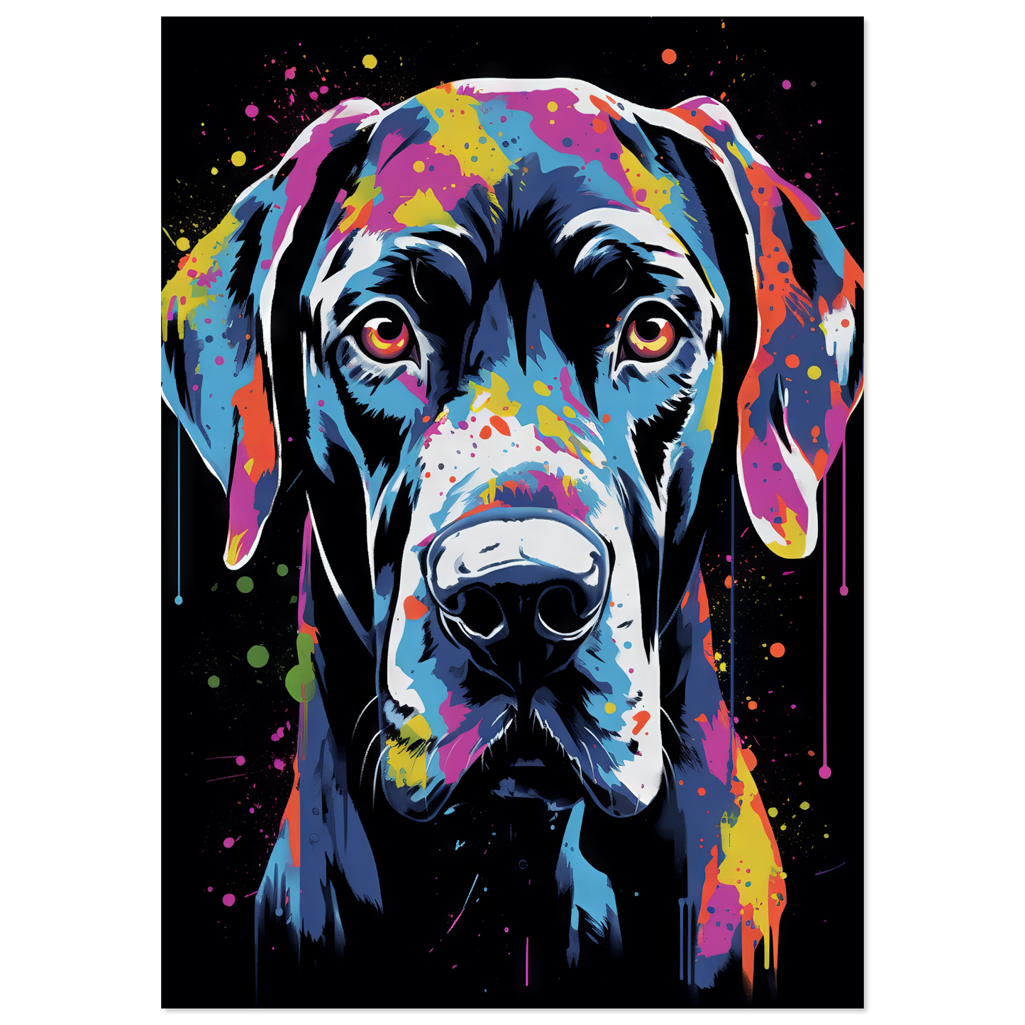 Hund Deutsche Dogge Pop-Art (DOG25)