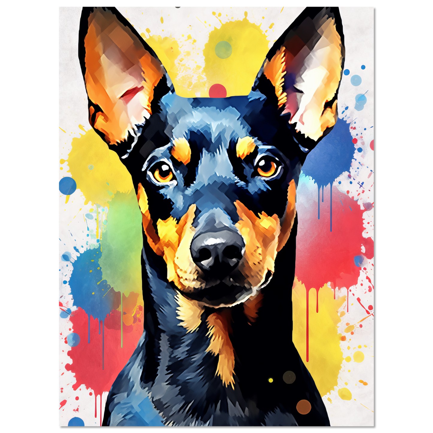 Deutscher Pinscher Pop-Art (DOG261)