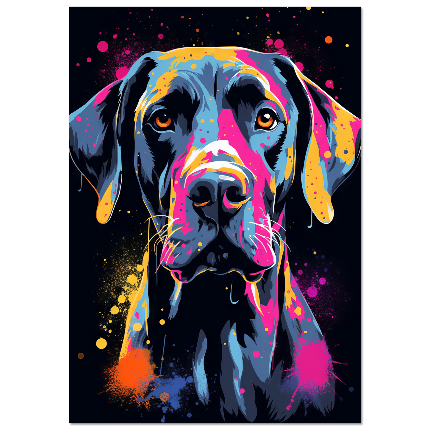 Hund Deutsche Dogge Pop-Art (DOG27)