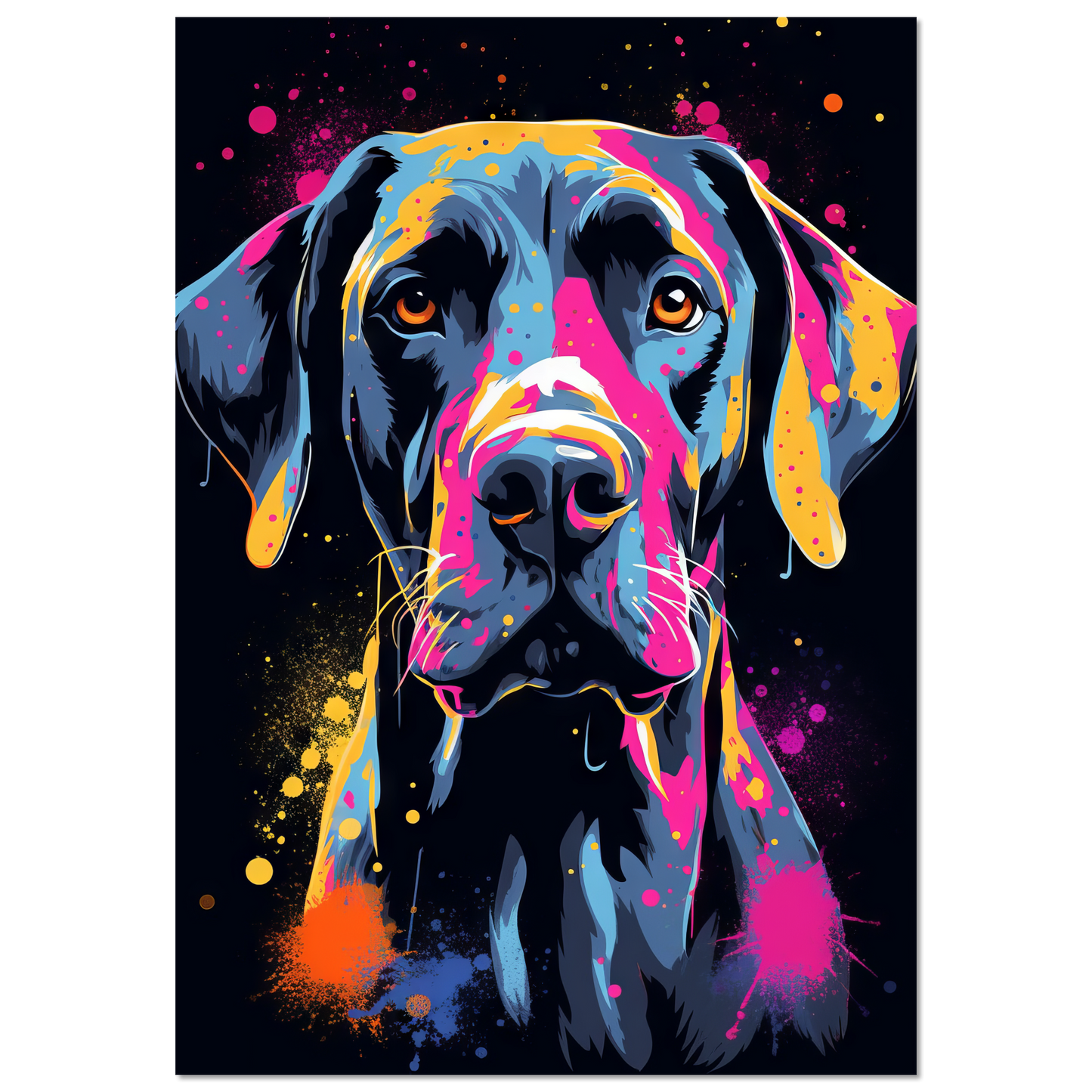 Hund Deutsche Dogge Pop-Art (DOG27)