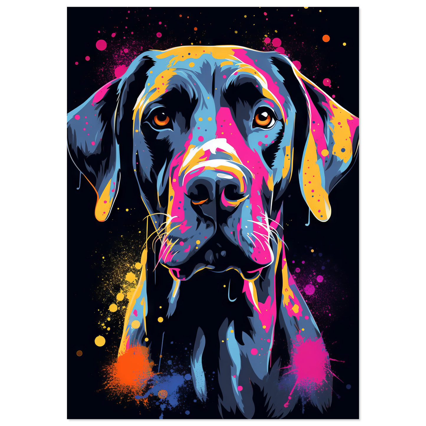 Hund Deutsche Dogge Pop-Art (DOG27)