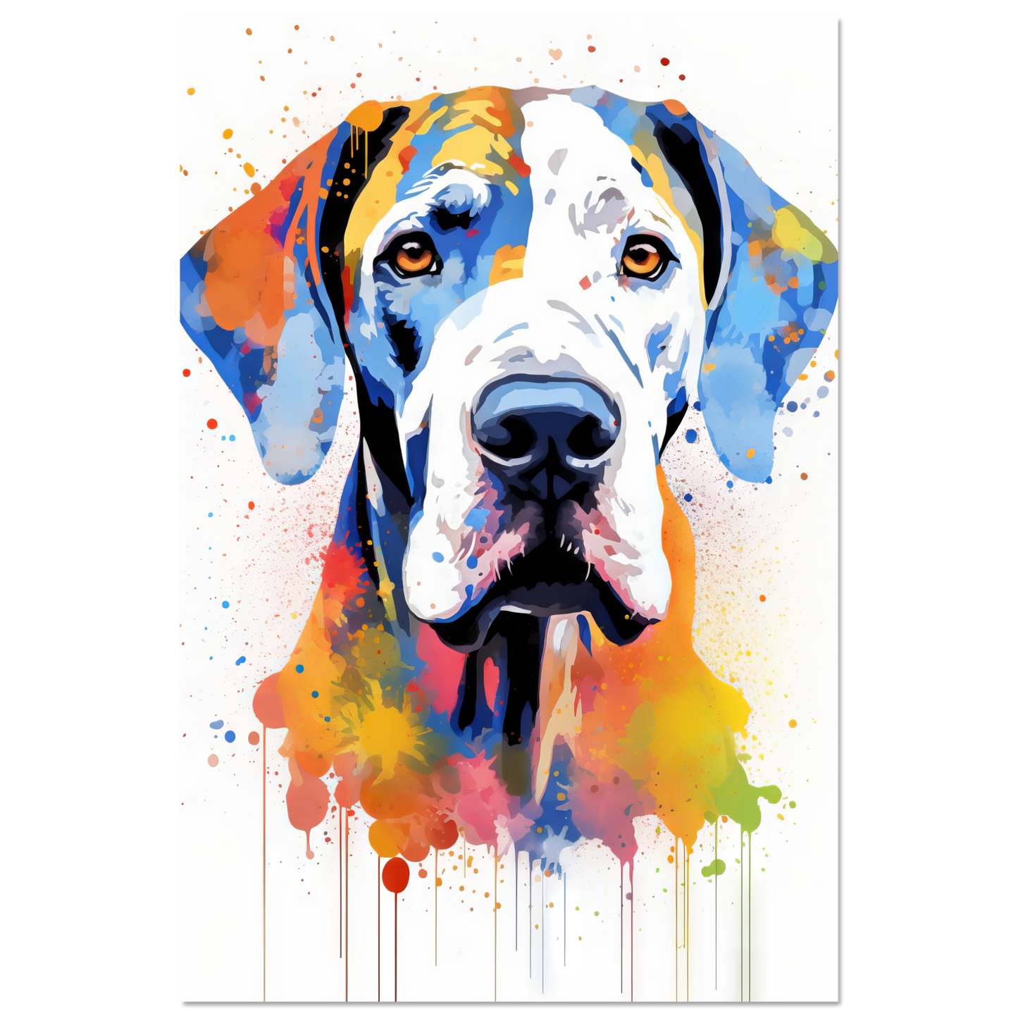 Hund Deutsche Dogge Pop-Art (DOG30)