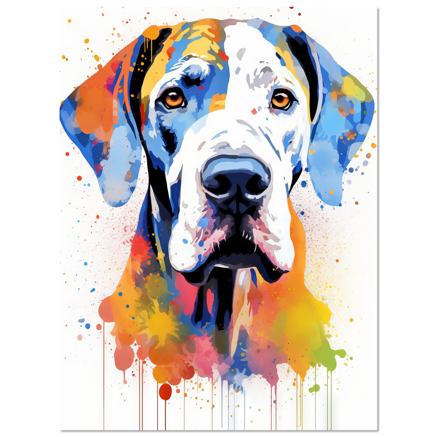 Hund Deutsche Dogge Pop-Art (DOG30)