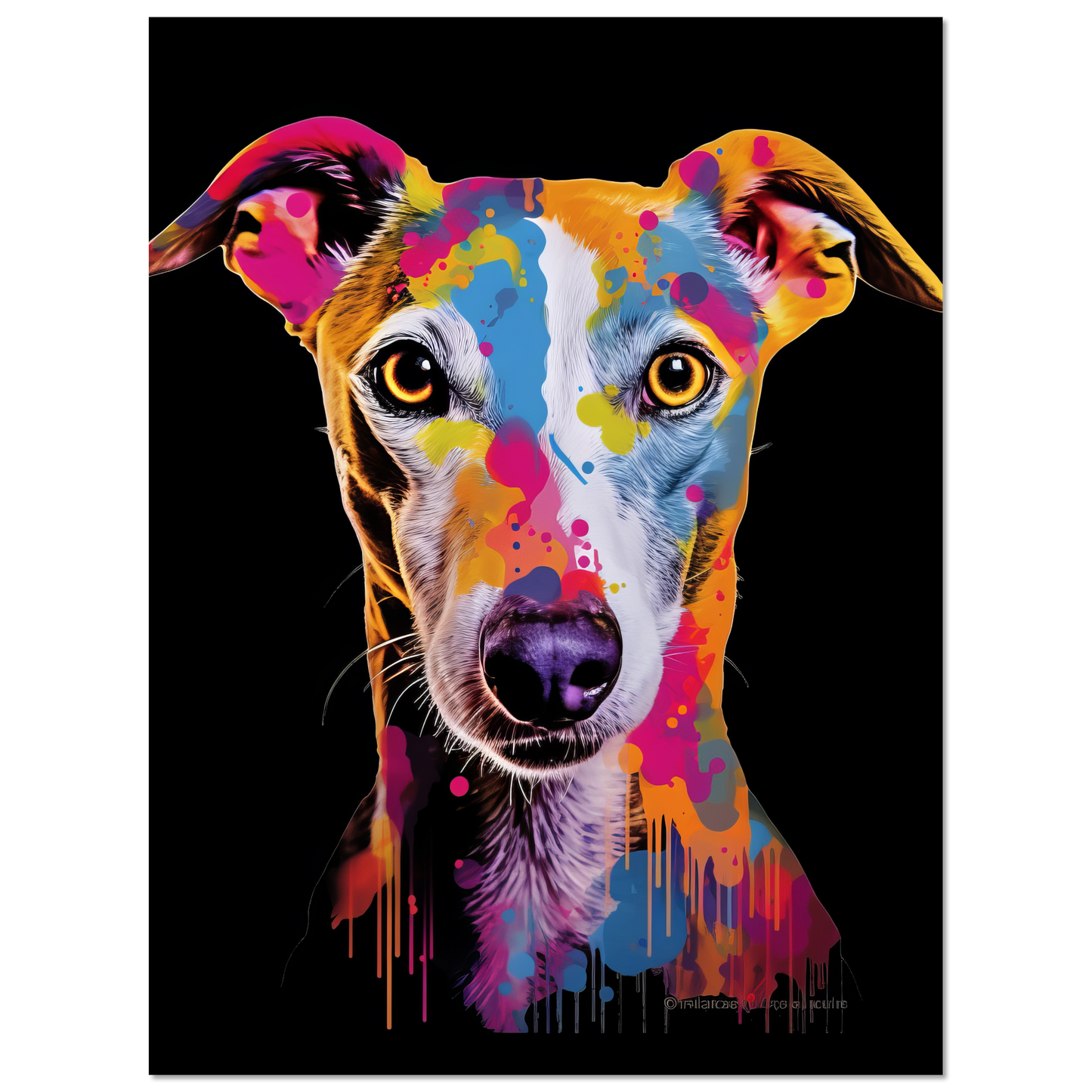Whippet Hund Pop-Art (DOG313)
