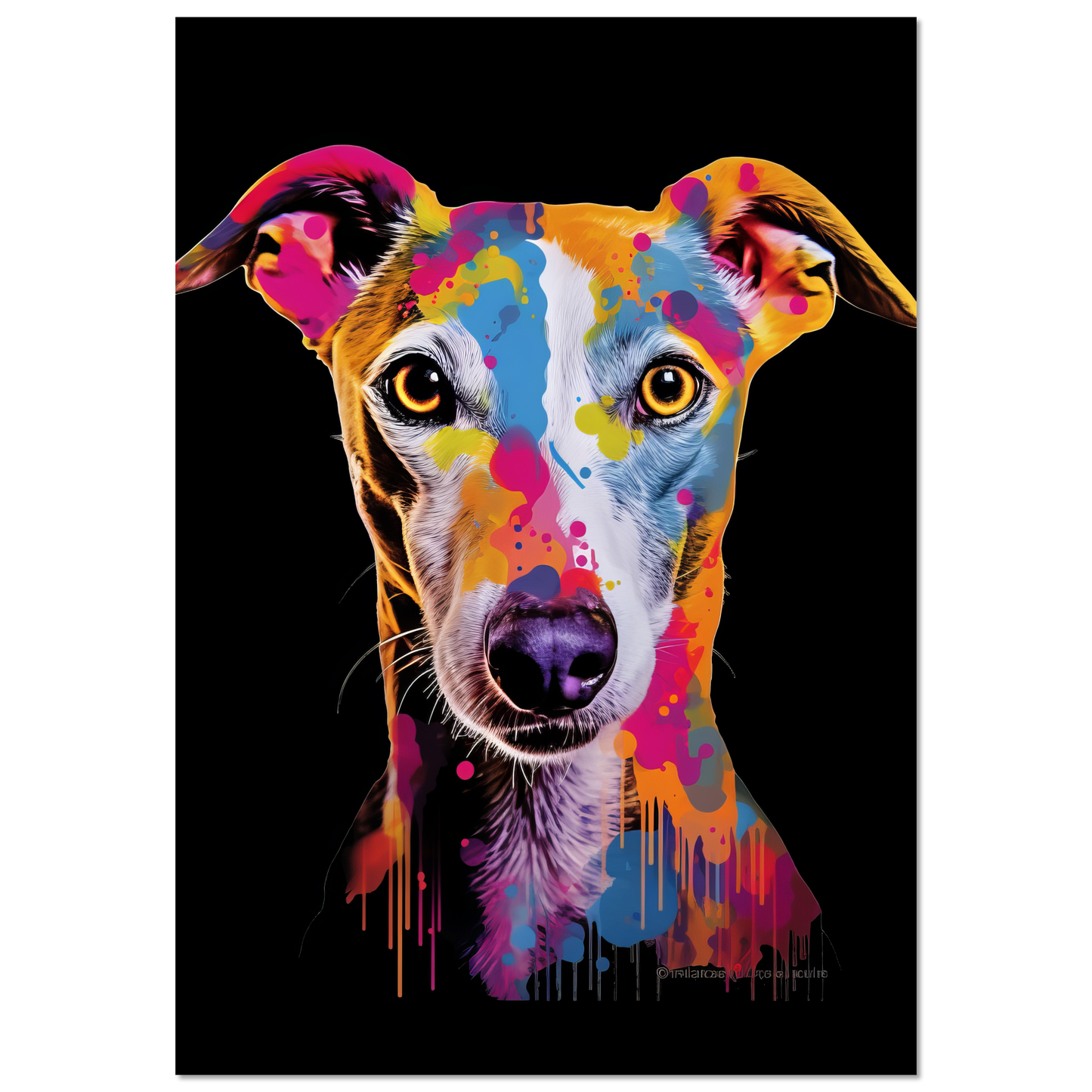 Whippet Hund Pop-Art (DOG313)