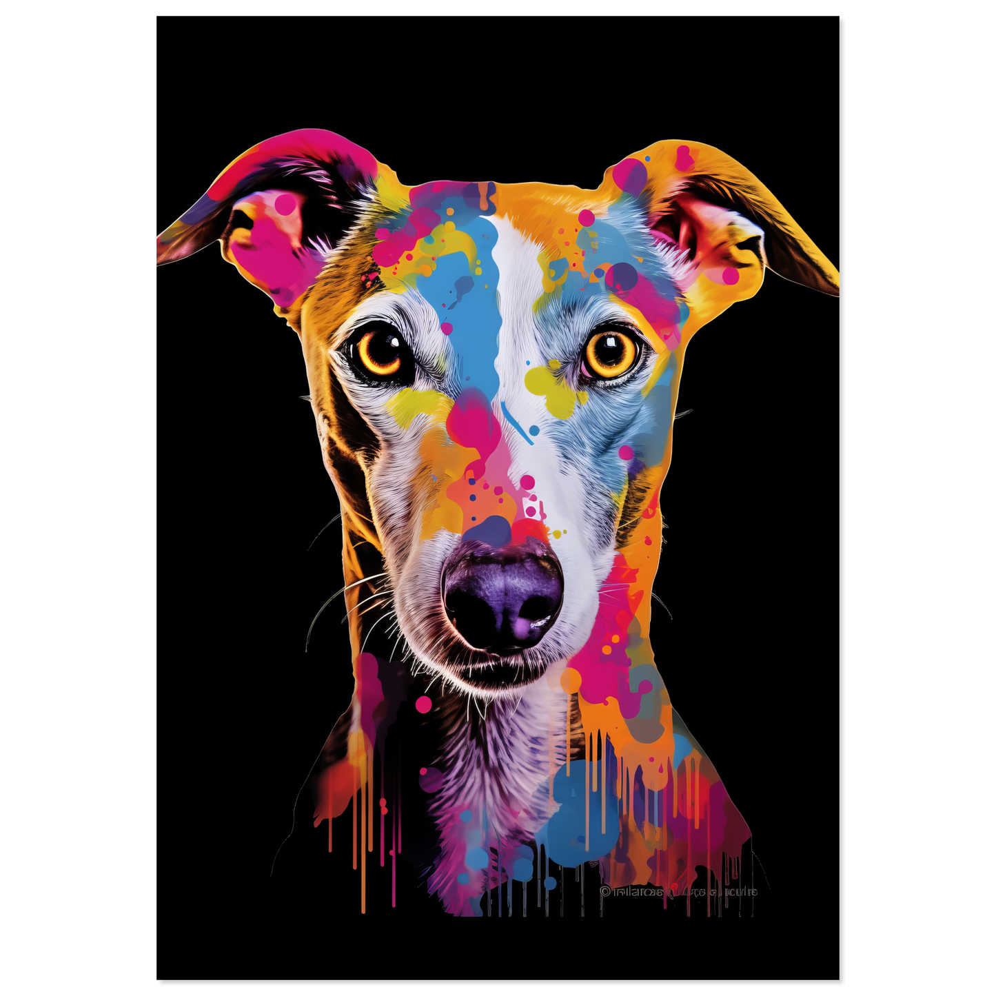 Whippet Hund Pop-Art (DOG313)