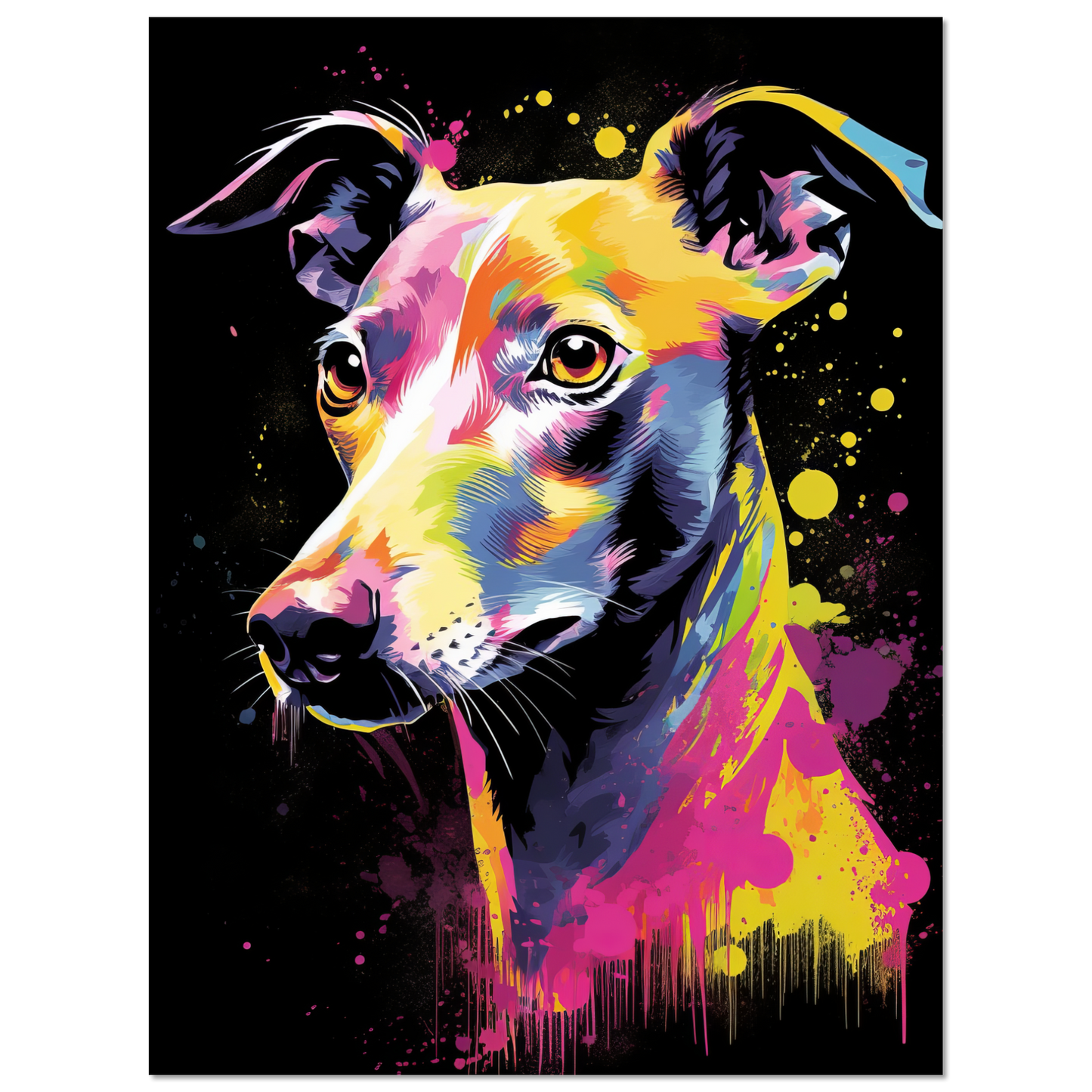 Whippet Hund Pop-Art (DOG315)